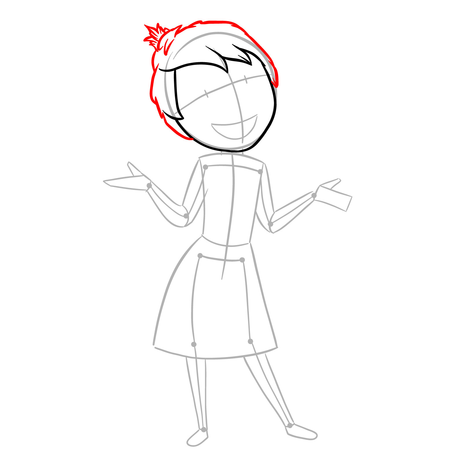How to draw Joy from Inside Out 2 - step 05