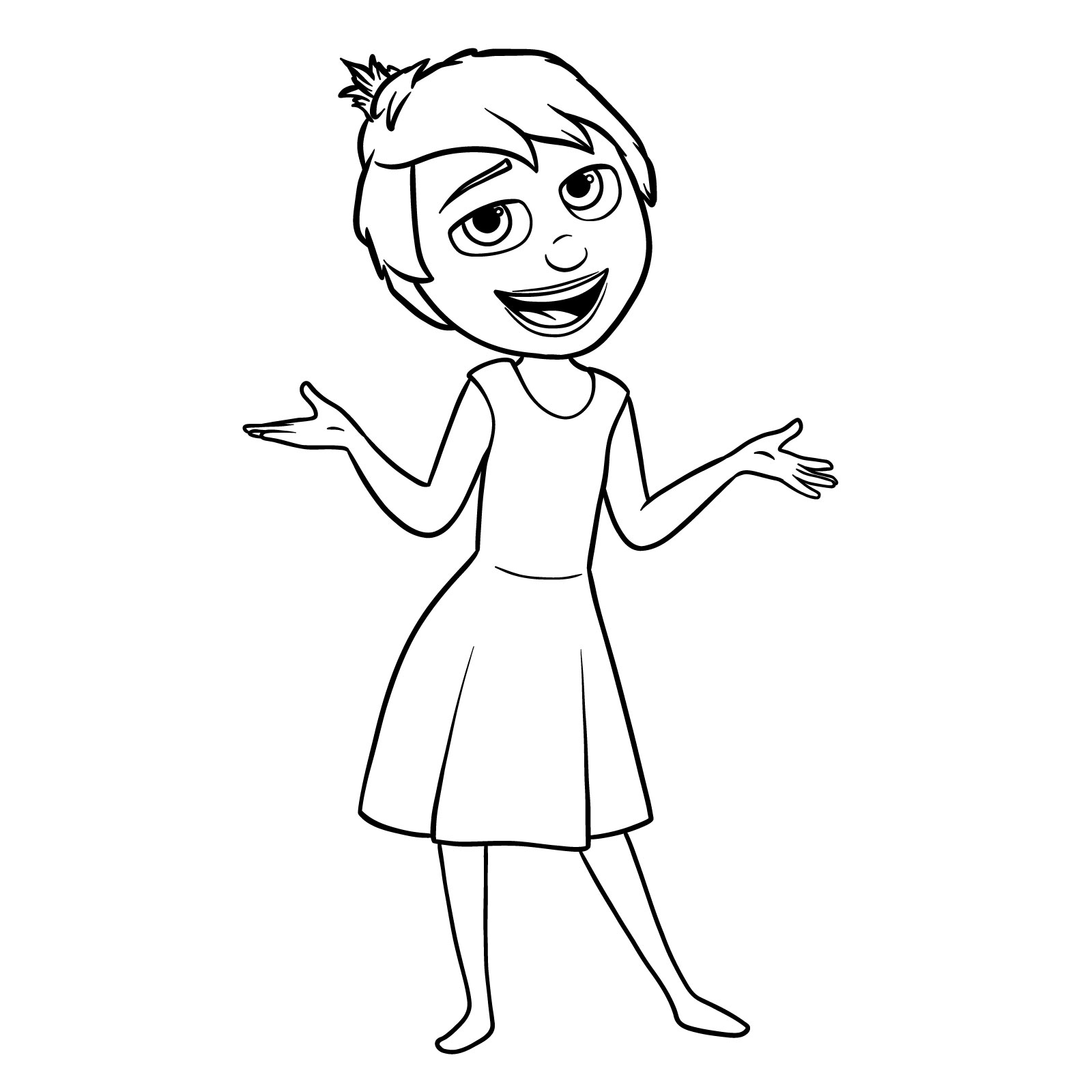 How to draw Joy from Inside Out 2 - step 13