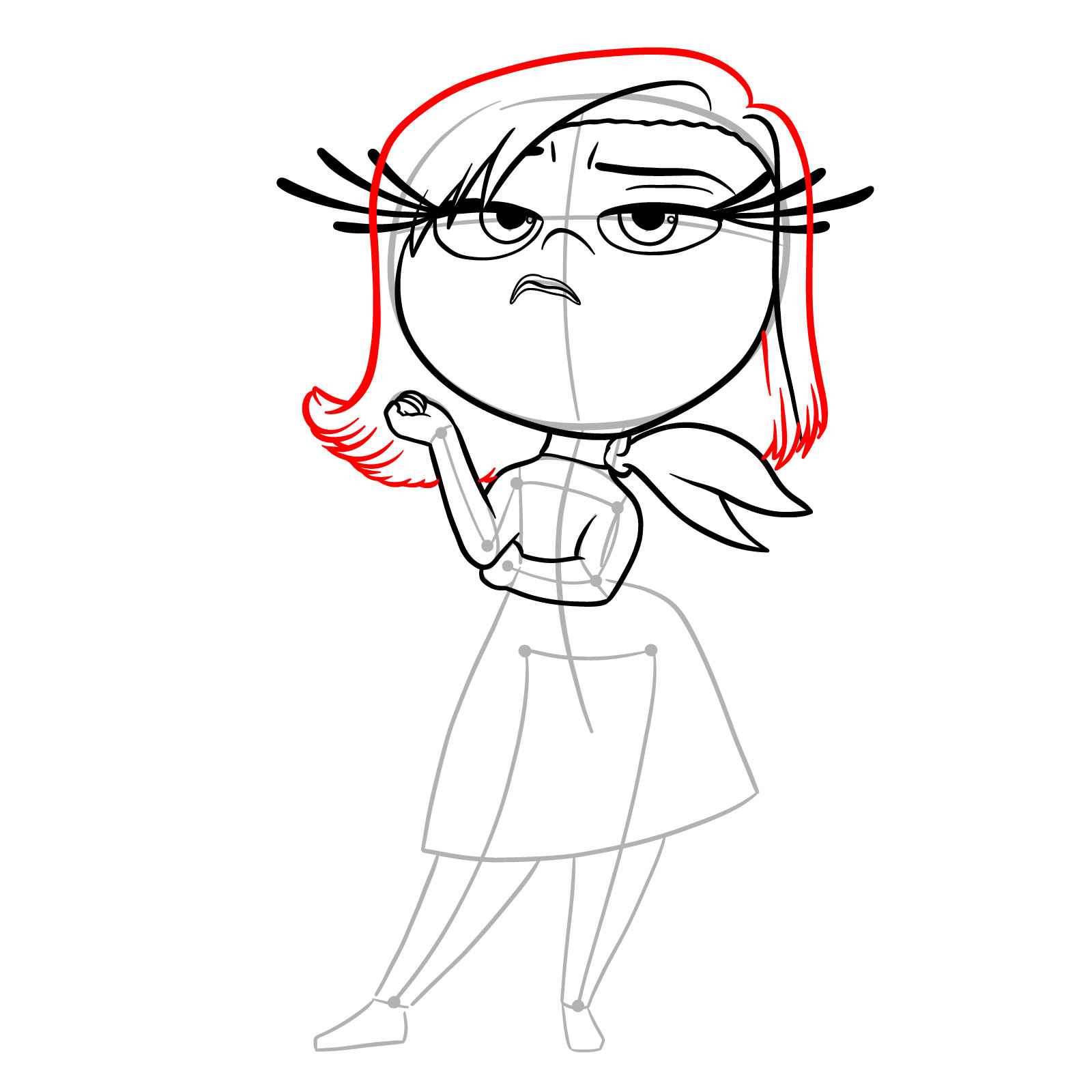 How to draw Disgust from Inside Out 2 - step 11