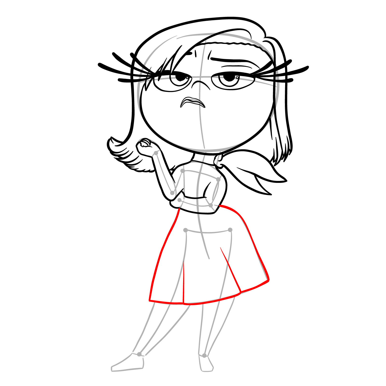 How to draw Disgust from Inside Out 2 - step 12