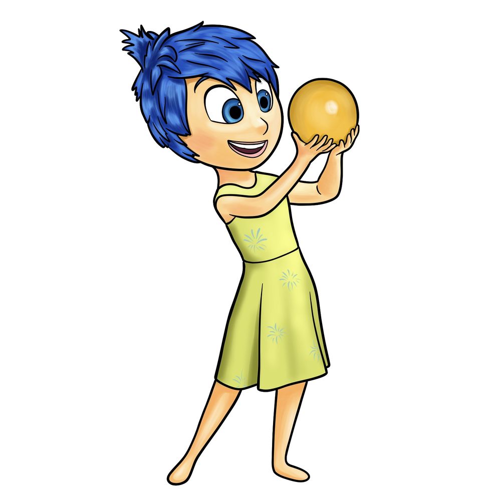 Learn to Draw Joy Holding a Memory Ball from Inside Out 2