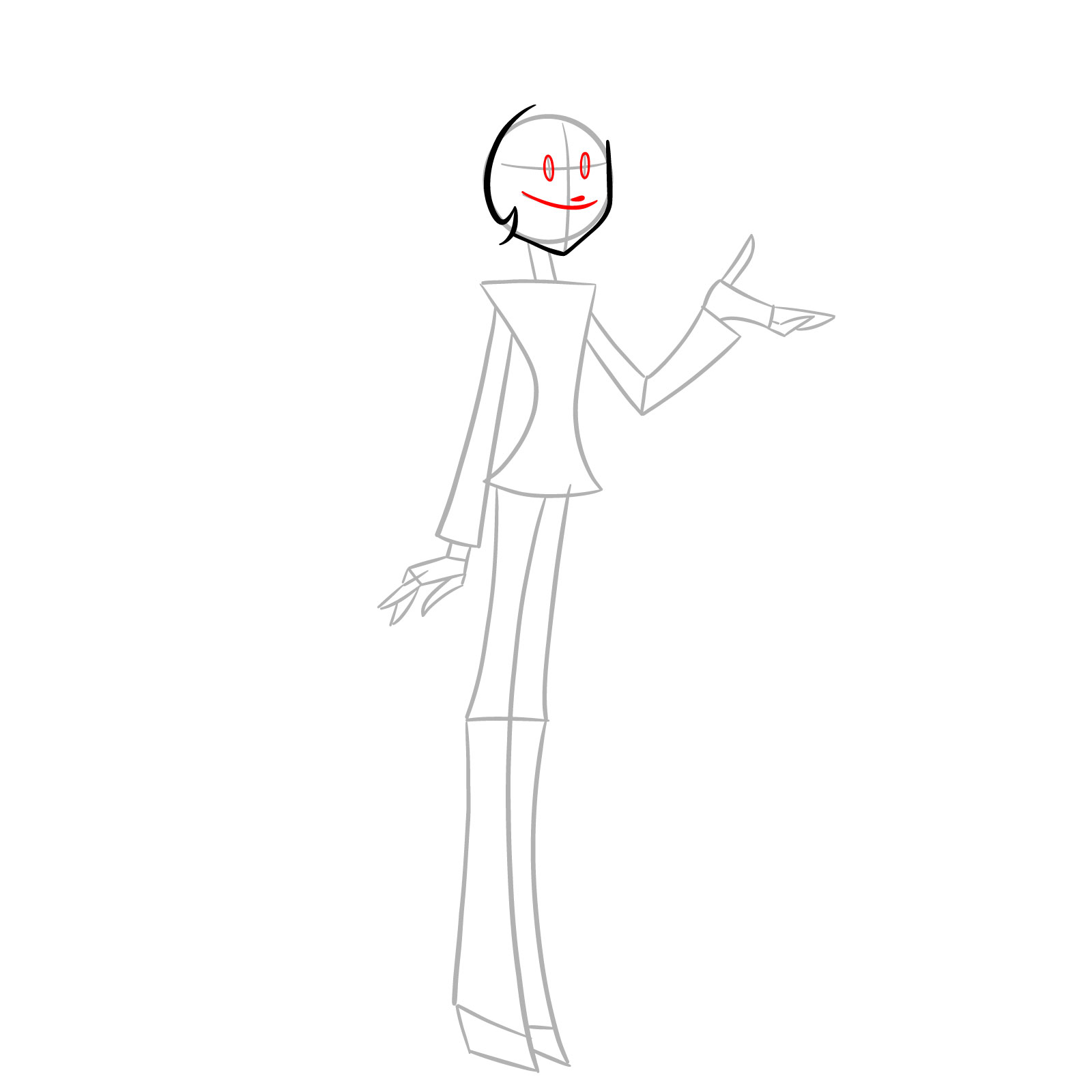How to Draw Charlie Morningstar - step 04