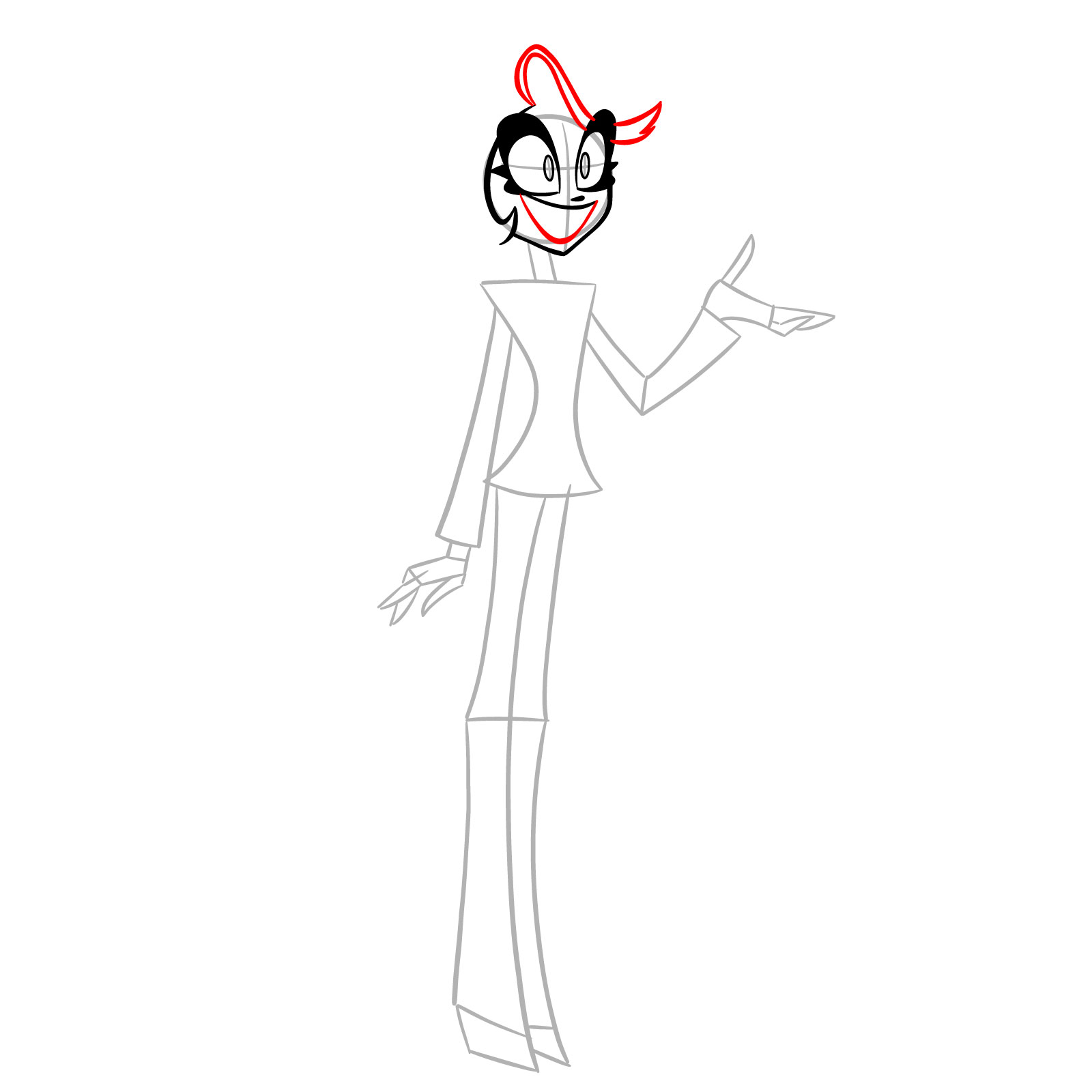 How to Draw Charlie Morningstar - step 06