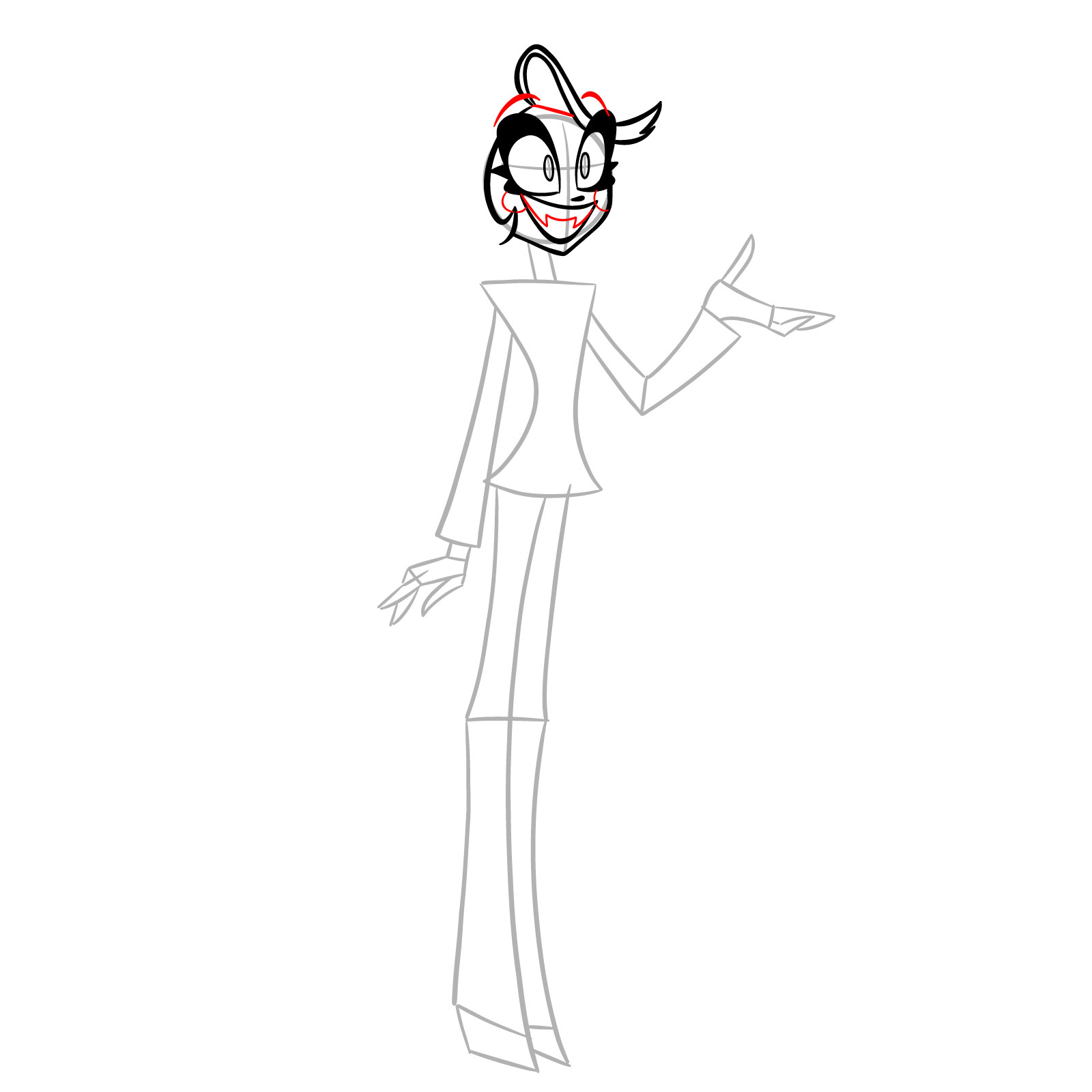 How to Draw Charlie Morningstar - step 07