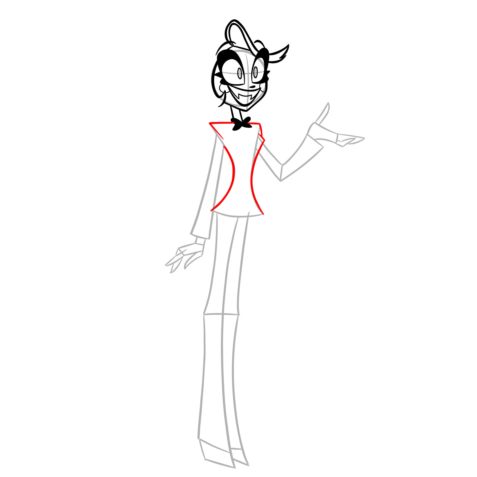 How to Draw Charlie Morningstar - step 09