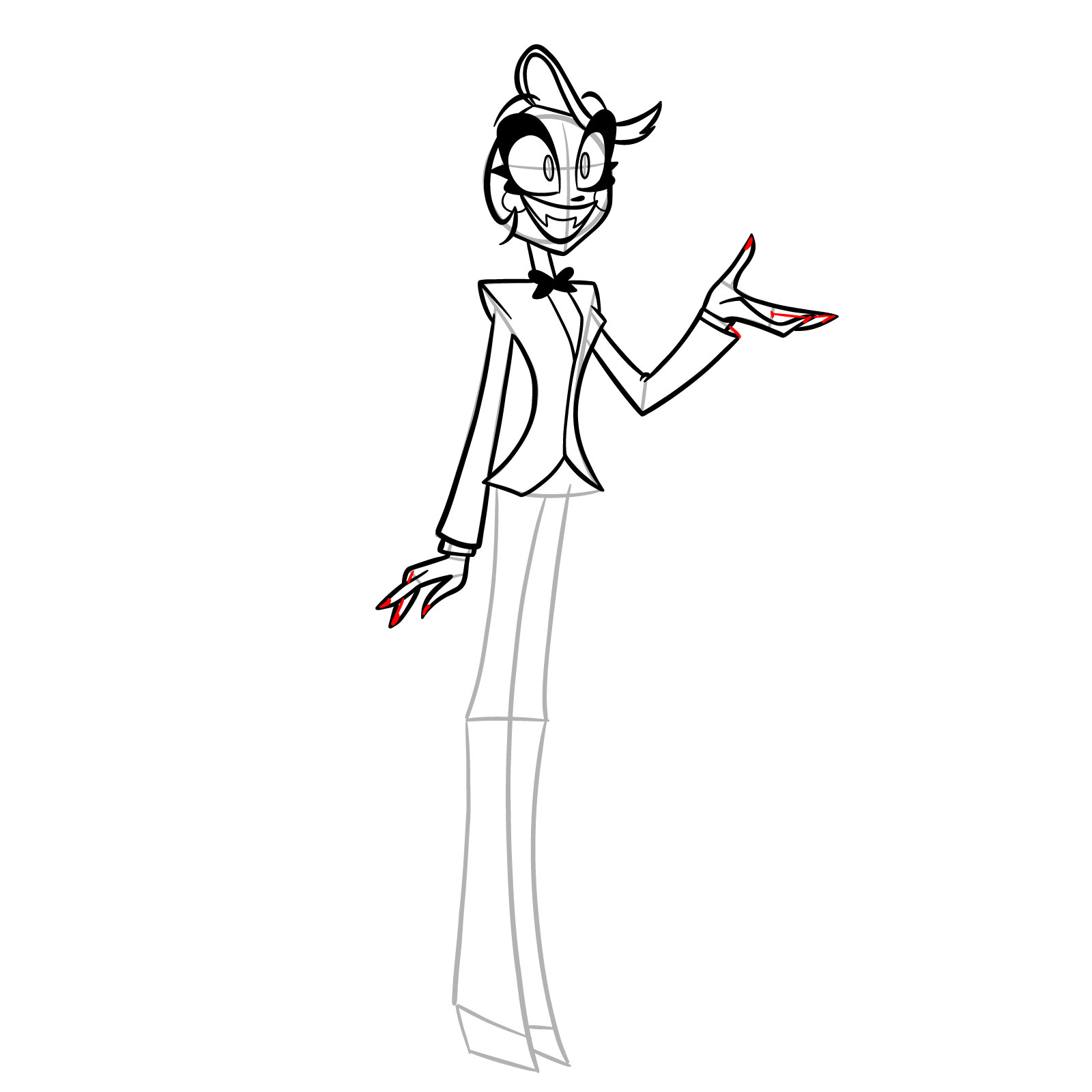 How to Draw Charlie Morningstar - step 14