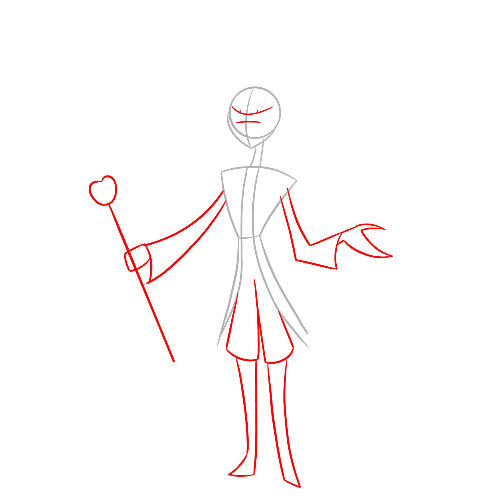 How to Draw Lucifer Morningstar from Hazbin Hotel - step 02
