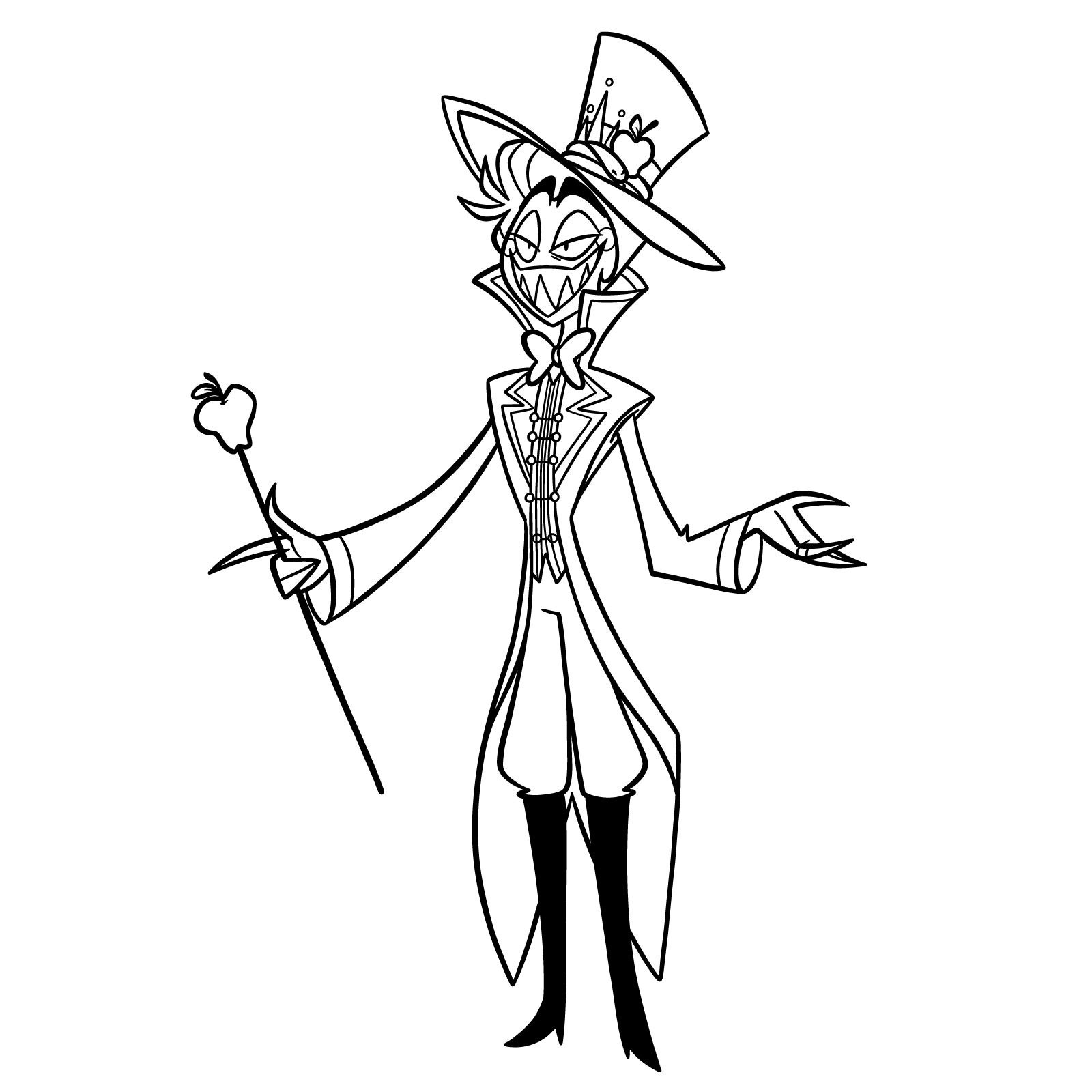 How to Draw Lucifer Morningstar from Hazbin Hotel - final step