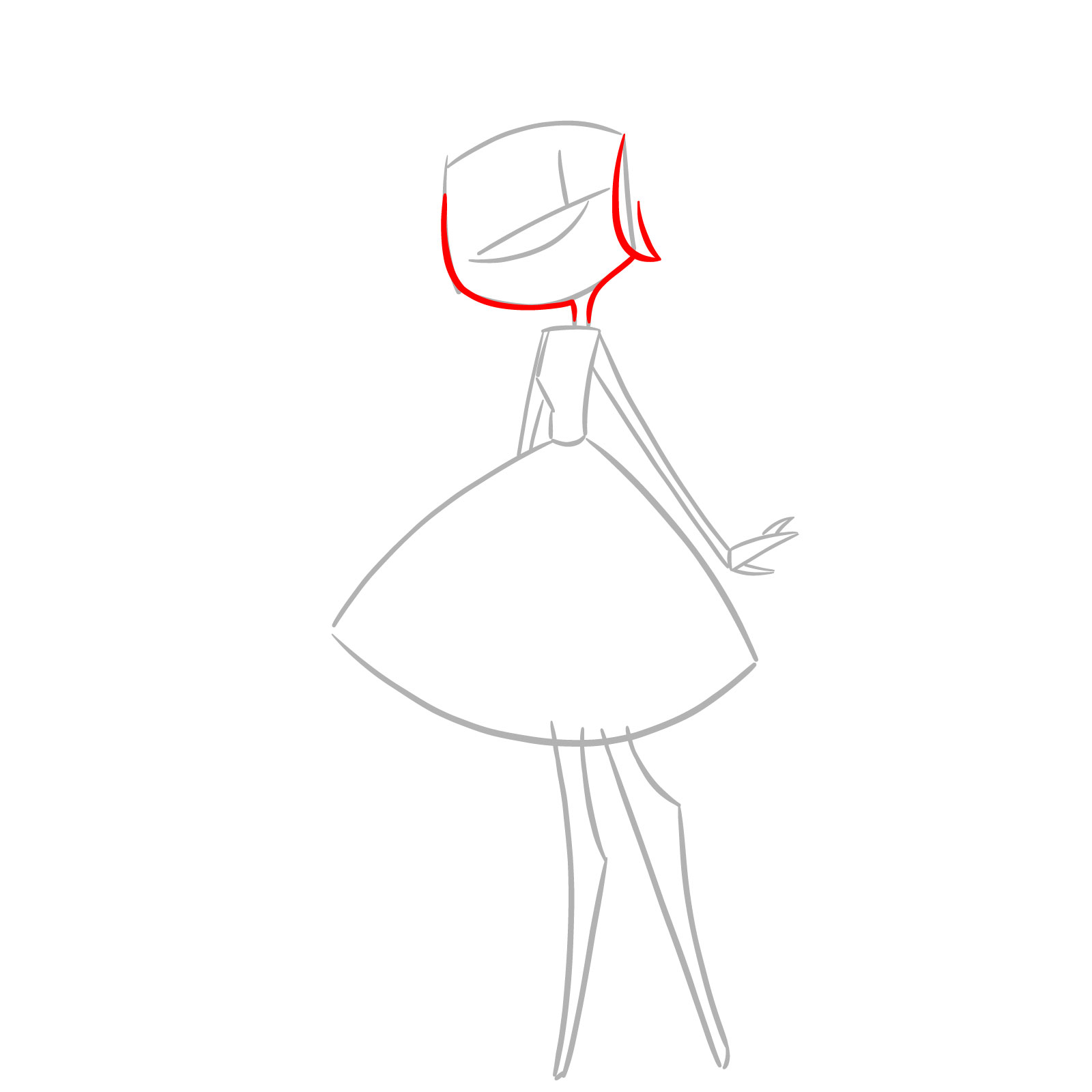 How to Draw Niffty from Hazbin Hotel - step 03