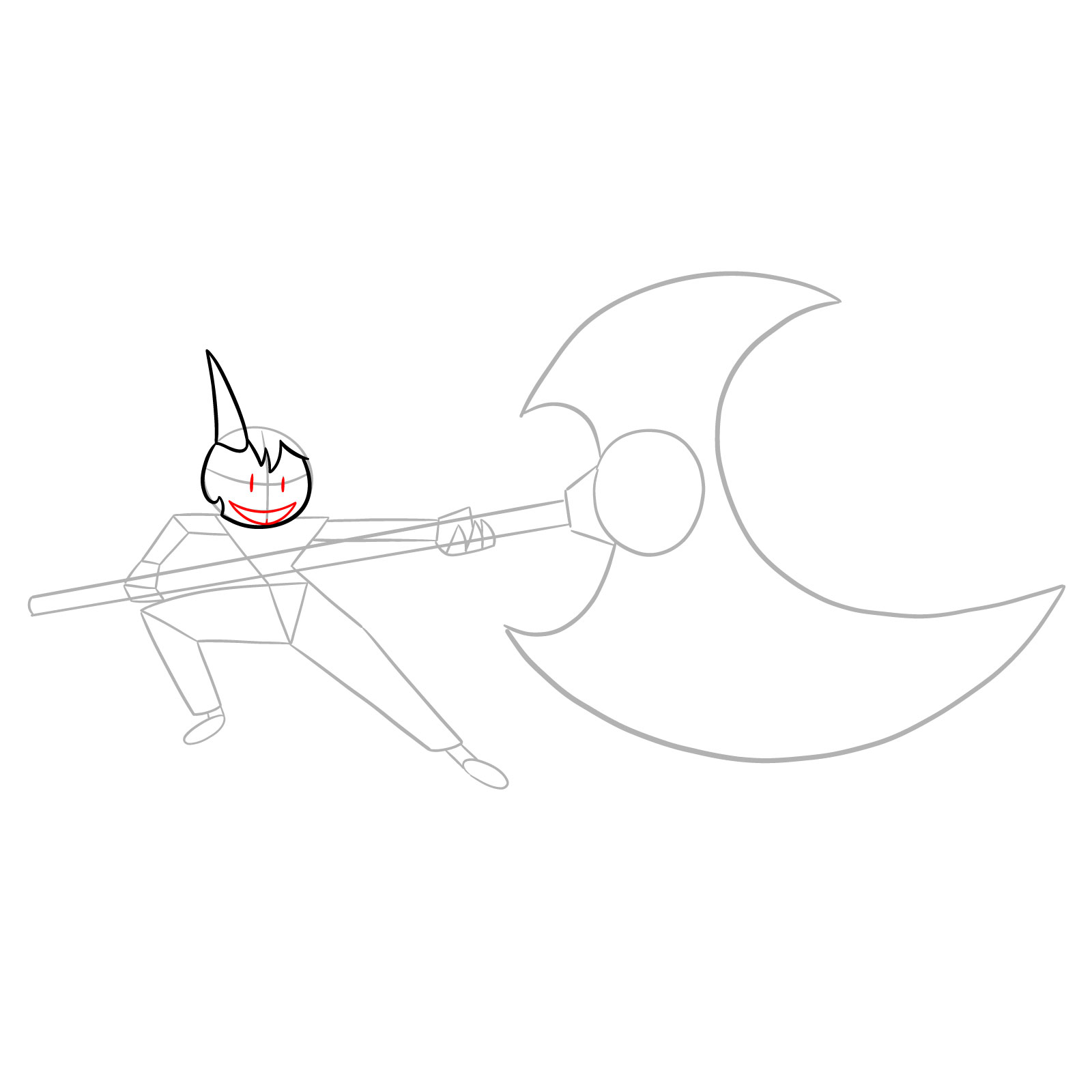 How to Draw Millie from Helluva Boss - step 05