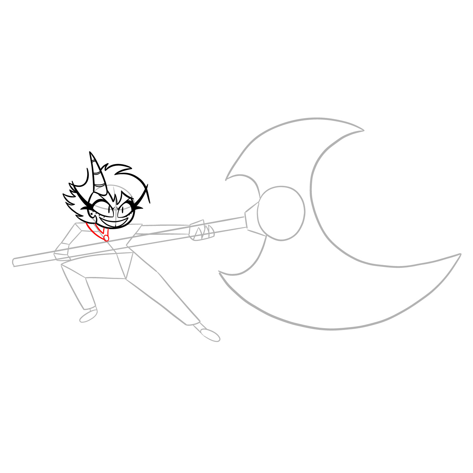 How to Draw Millie from Helluva Boss - step 09