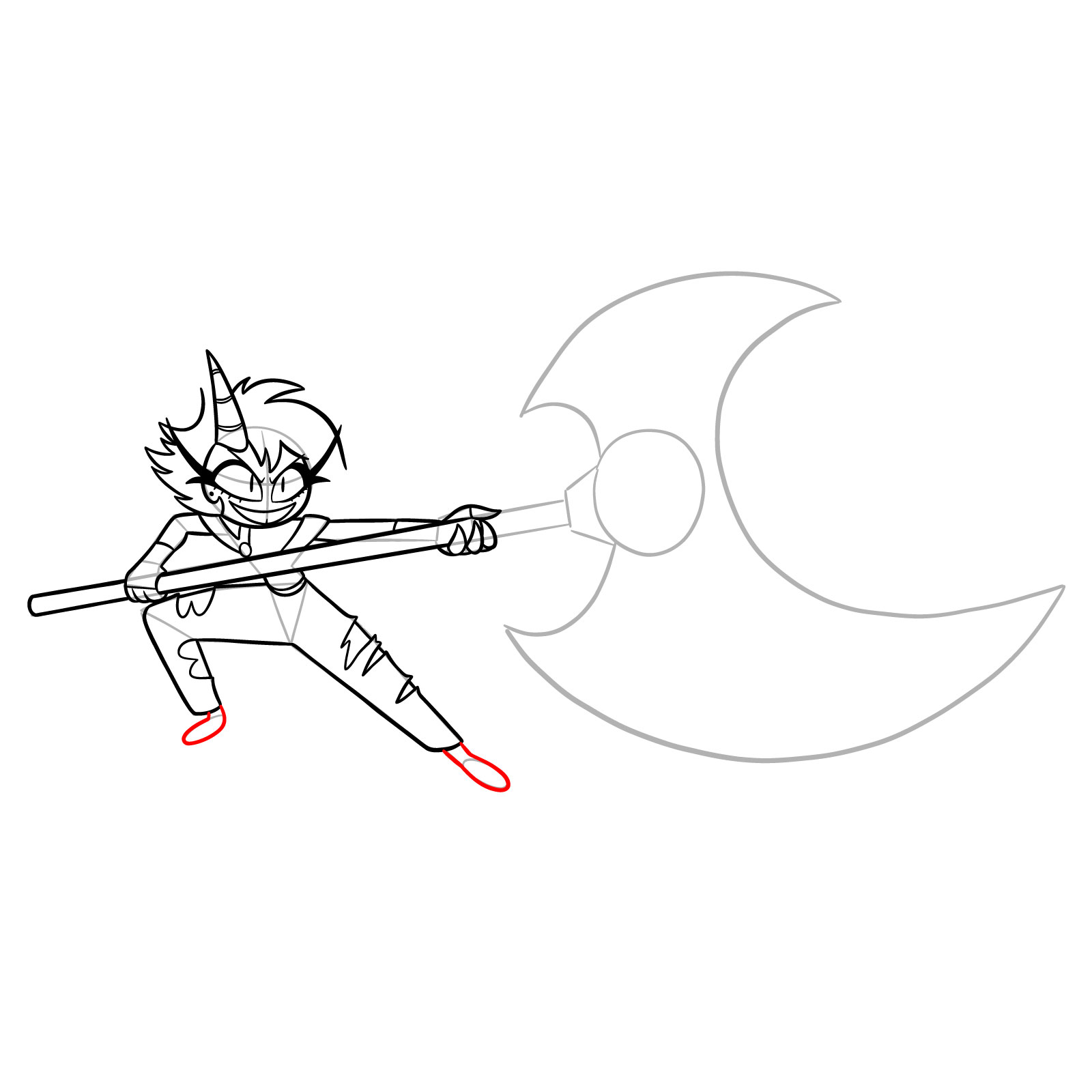 How to Draw Millie from Helluva Boss - step 14