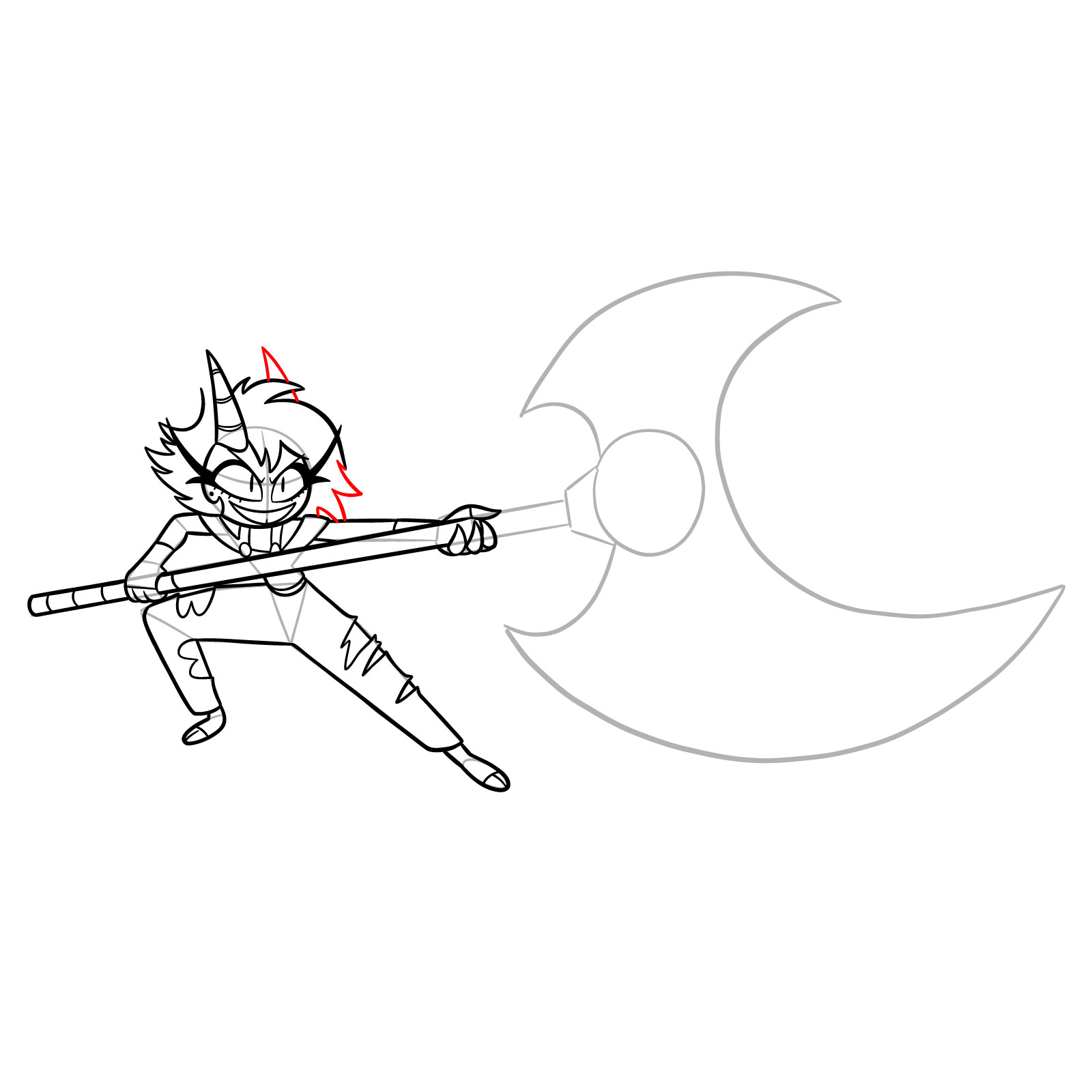 How to Draw Millie from Helluva Boss - step 16