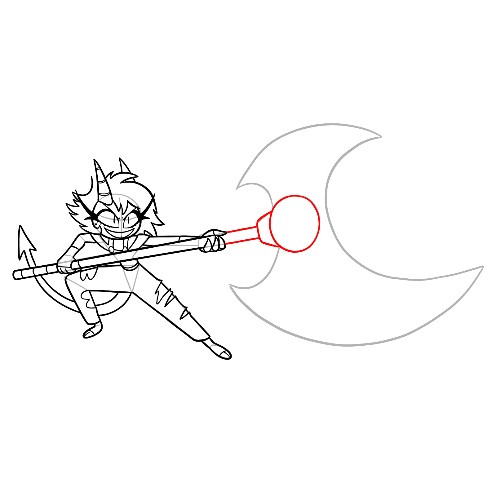 How to Draw Millie from Helluva Boss - step 18