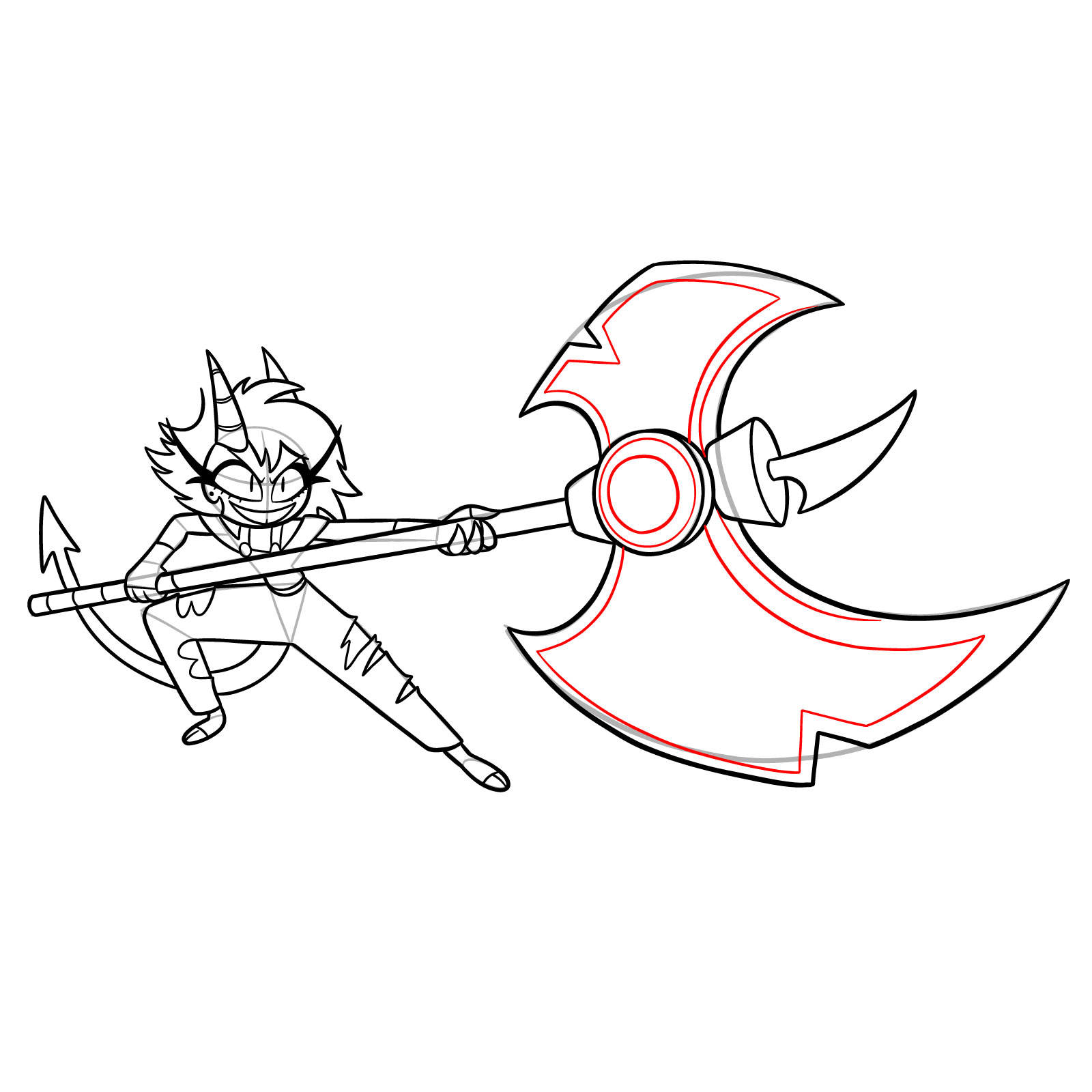 How to Draw Millie from Helluva Boss - step 21
