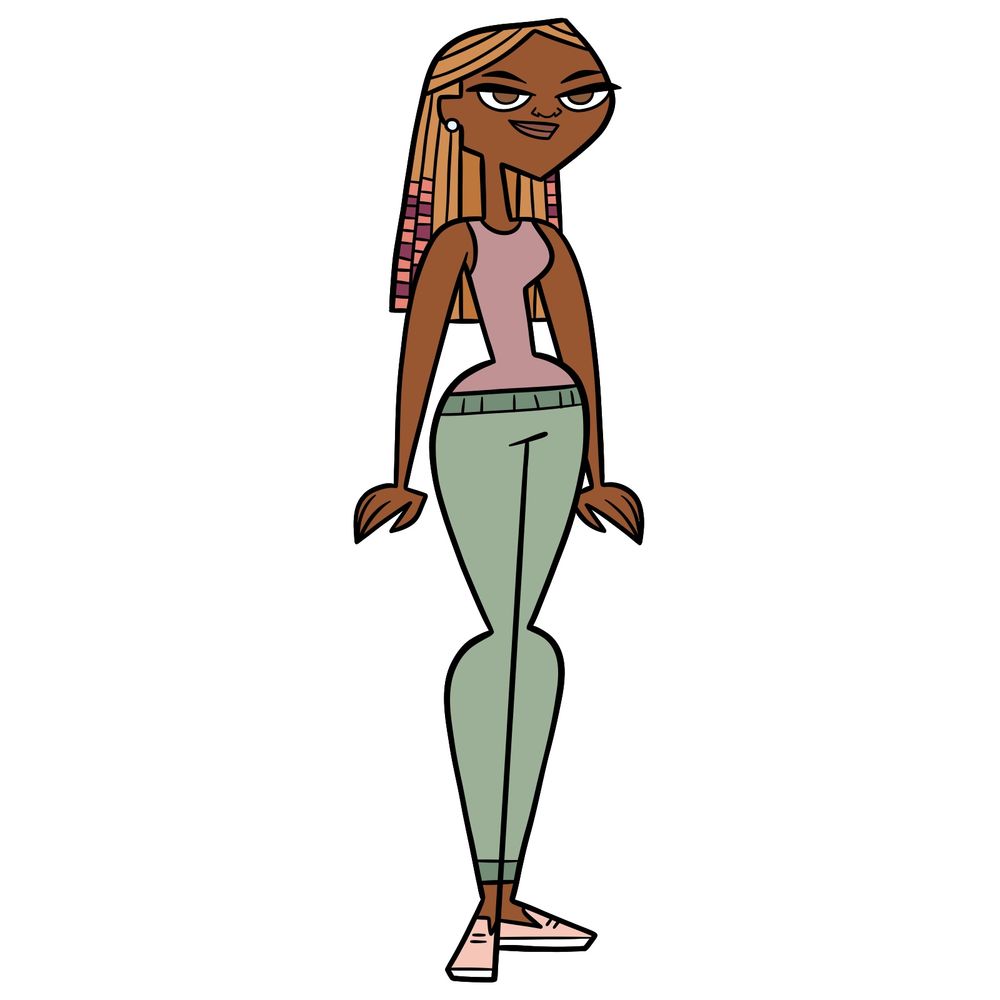 Simple Steps to Draw Nichelle from Total Drama Island