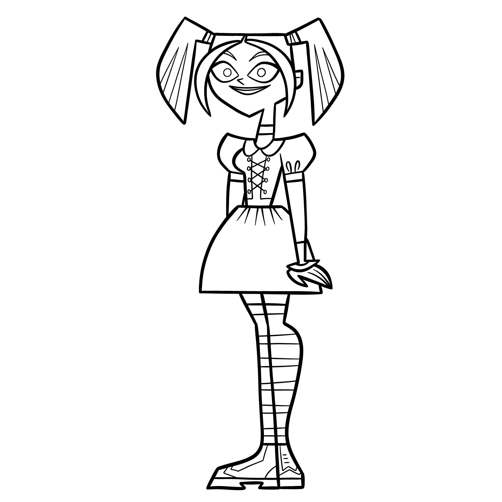 How to Draw Scary Girl from Total Drama Island - step 17