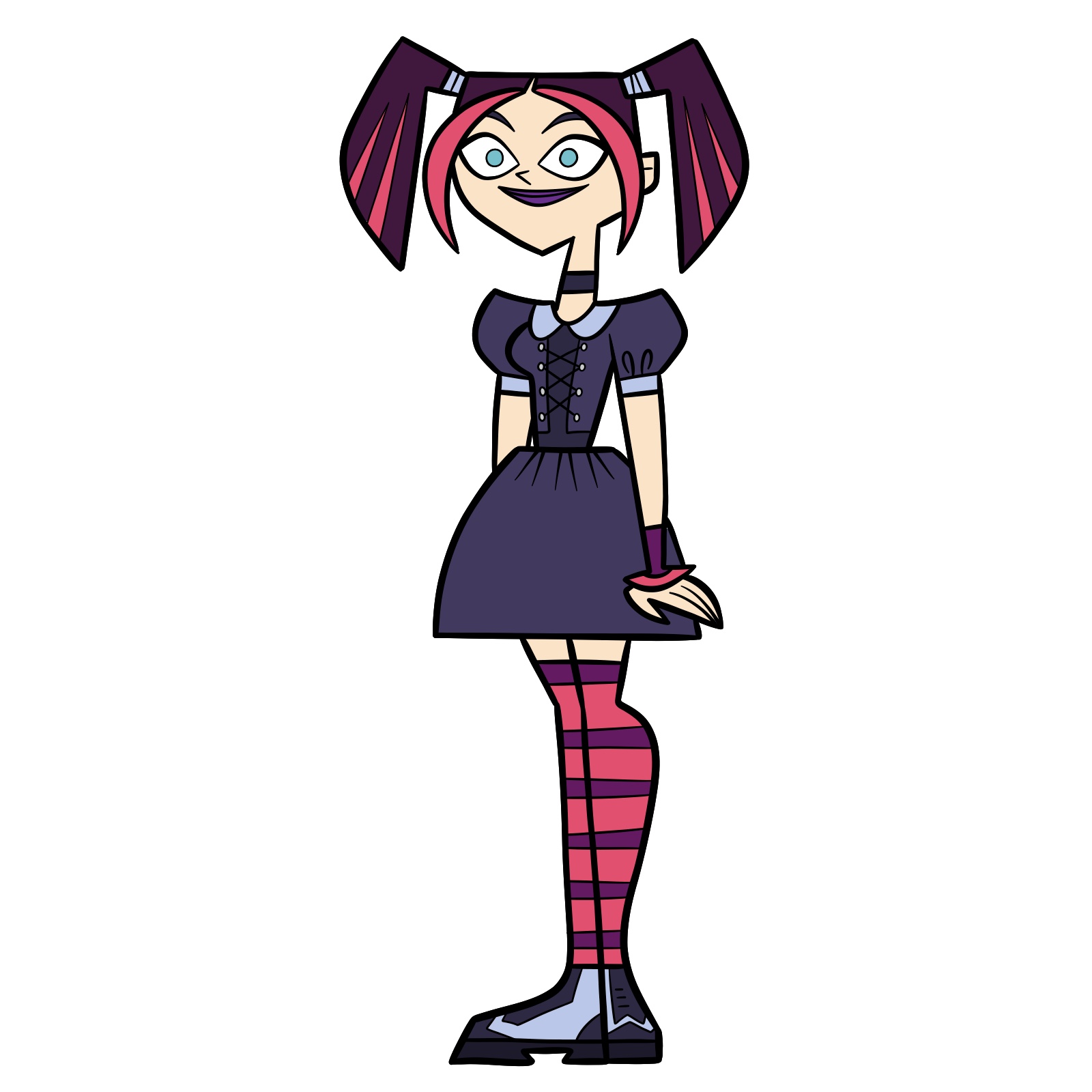 Scary Girl Drawing Guide - Total Drama Island Character - final step