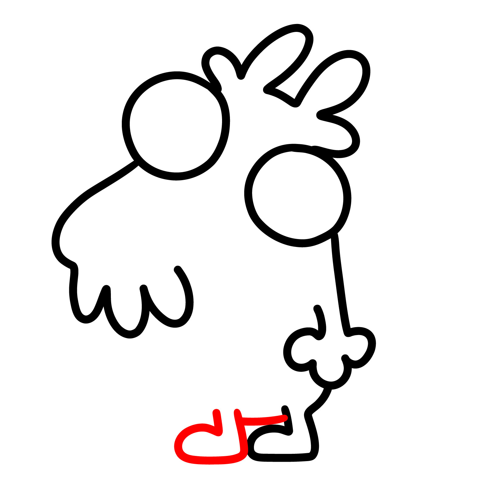 Learn How to Draw Monty the Goat Easily - step 06