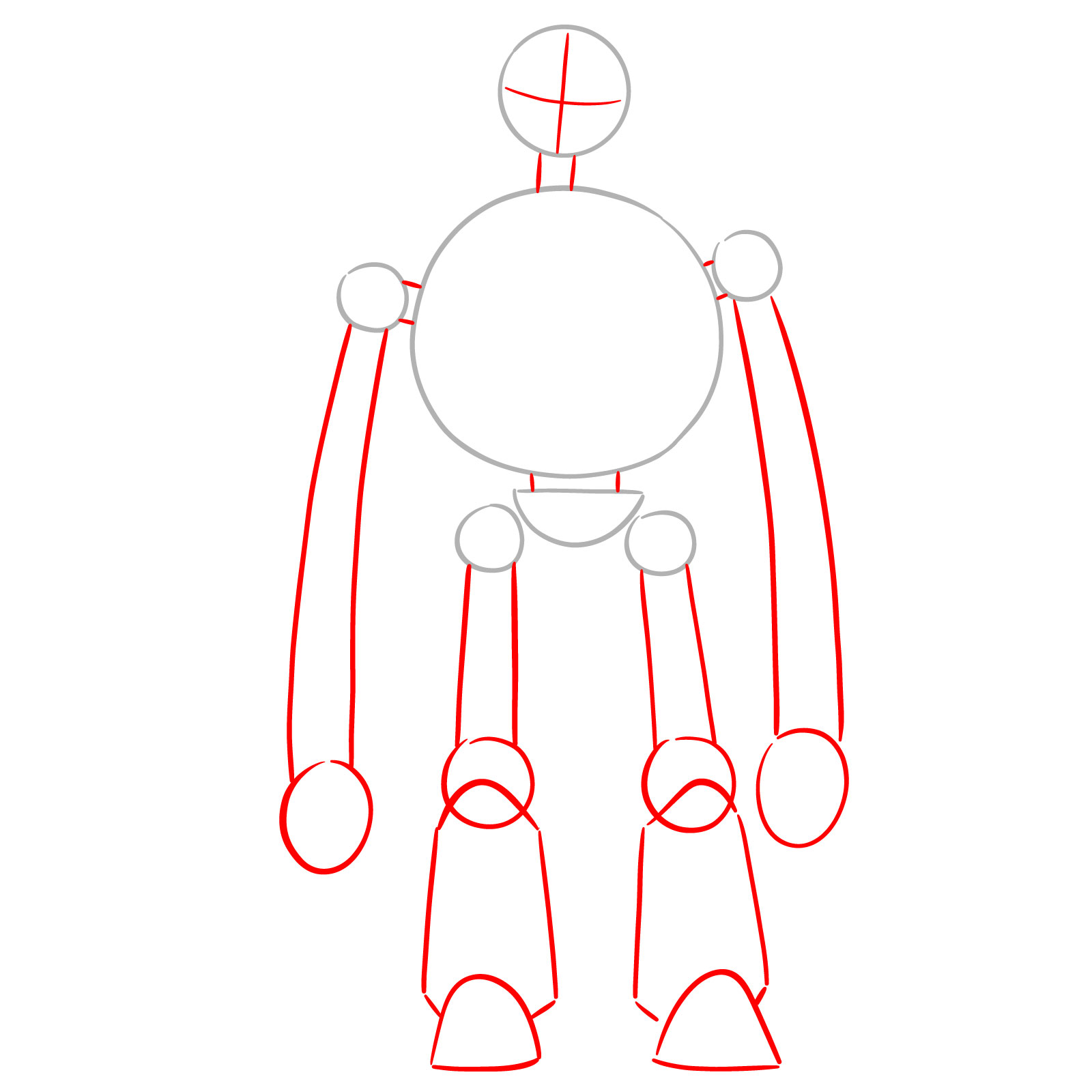 How to Draw The Wild Robot Roz - step 02