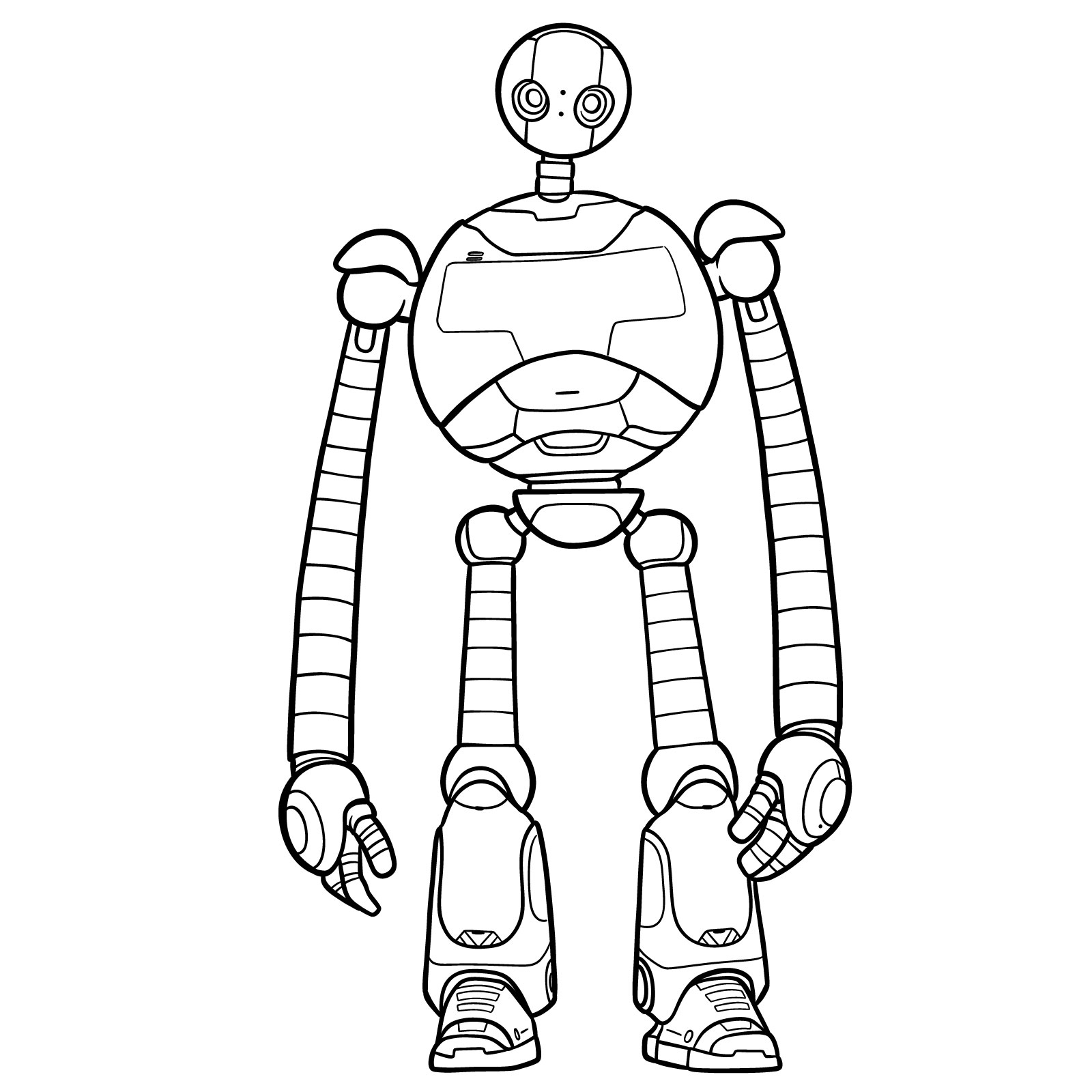 How to Draw The Wild Robot Roz - step 22