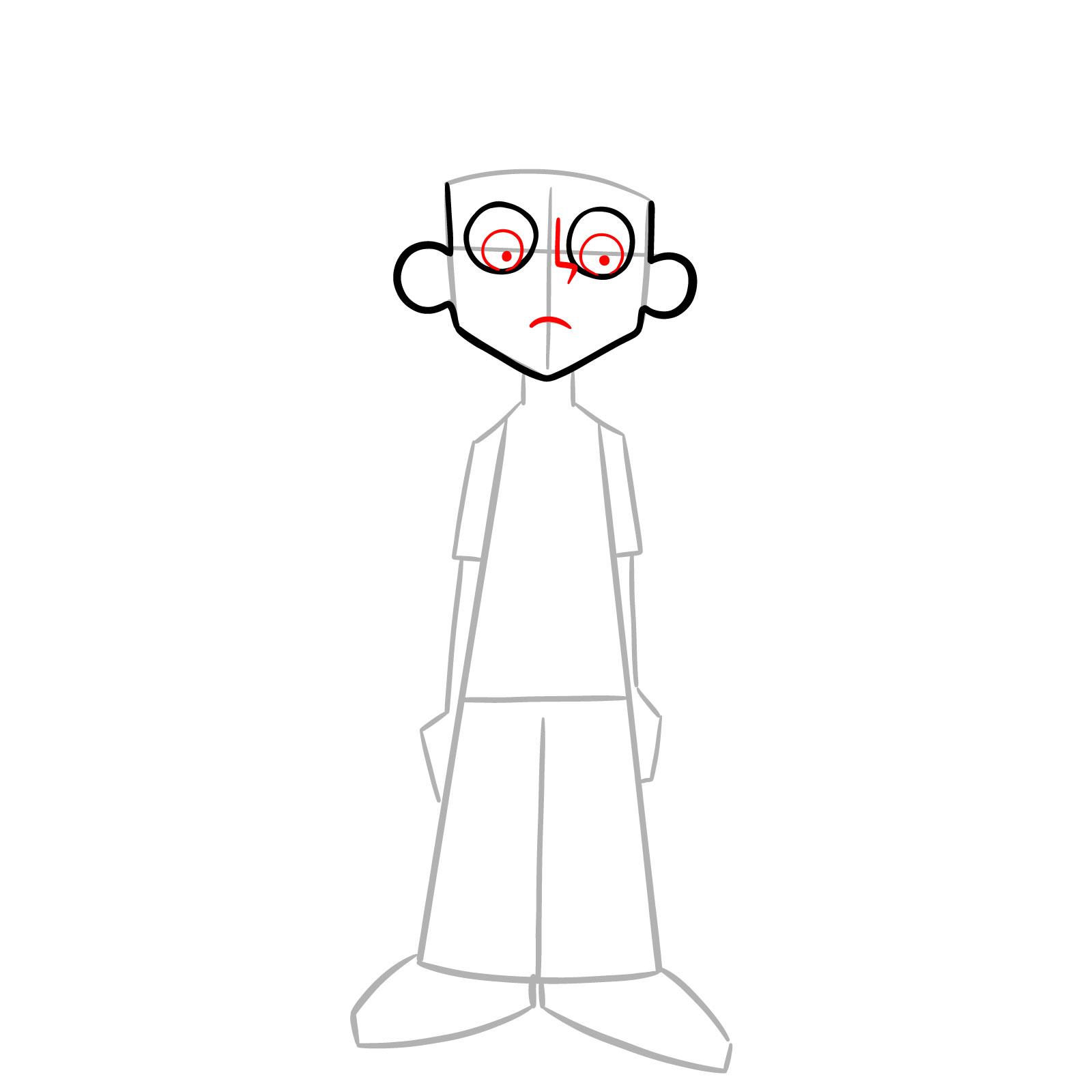 How to Draw Danny Fenton Human Form - step 05