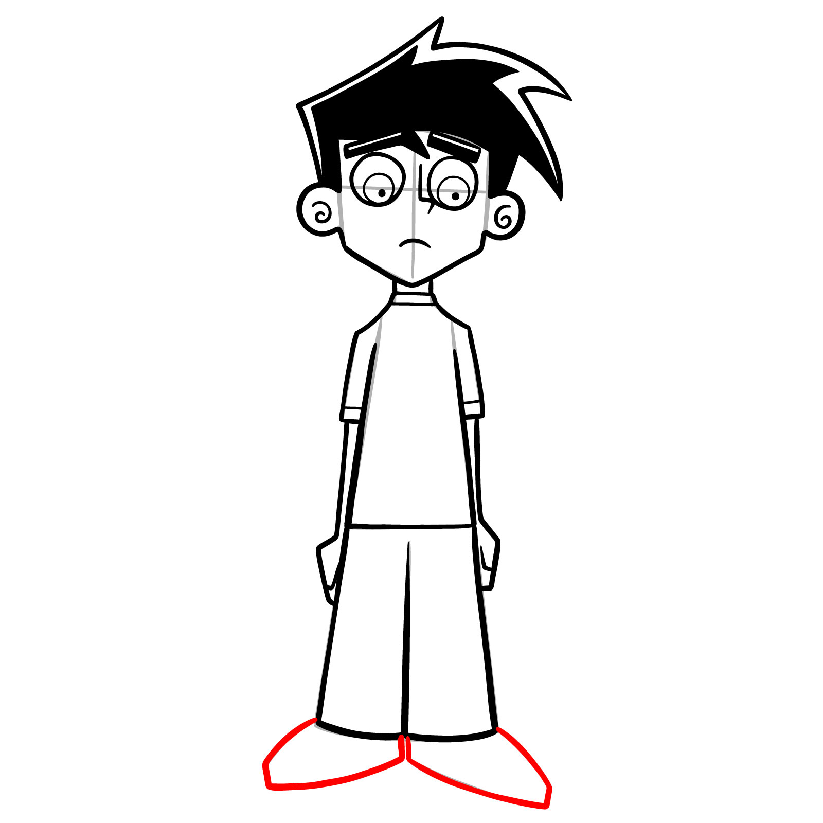 How to Draw Danny Fenton Human Form - step 13