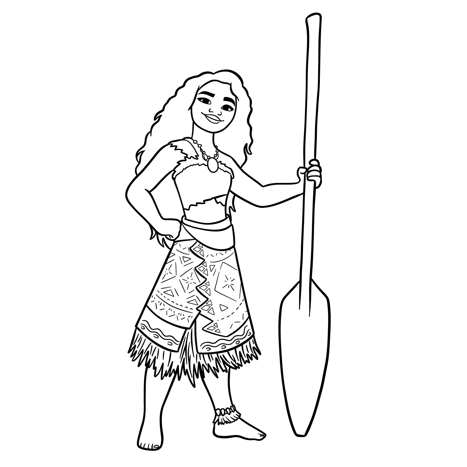 Finalized Moana 2 drawing with inked details - step 24