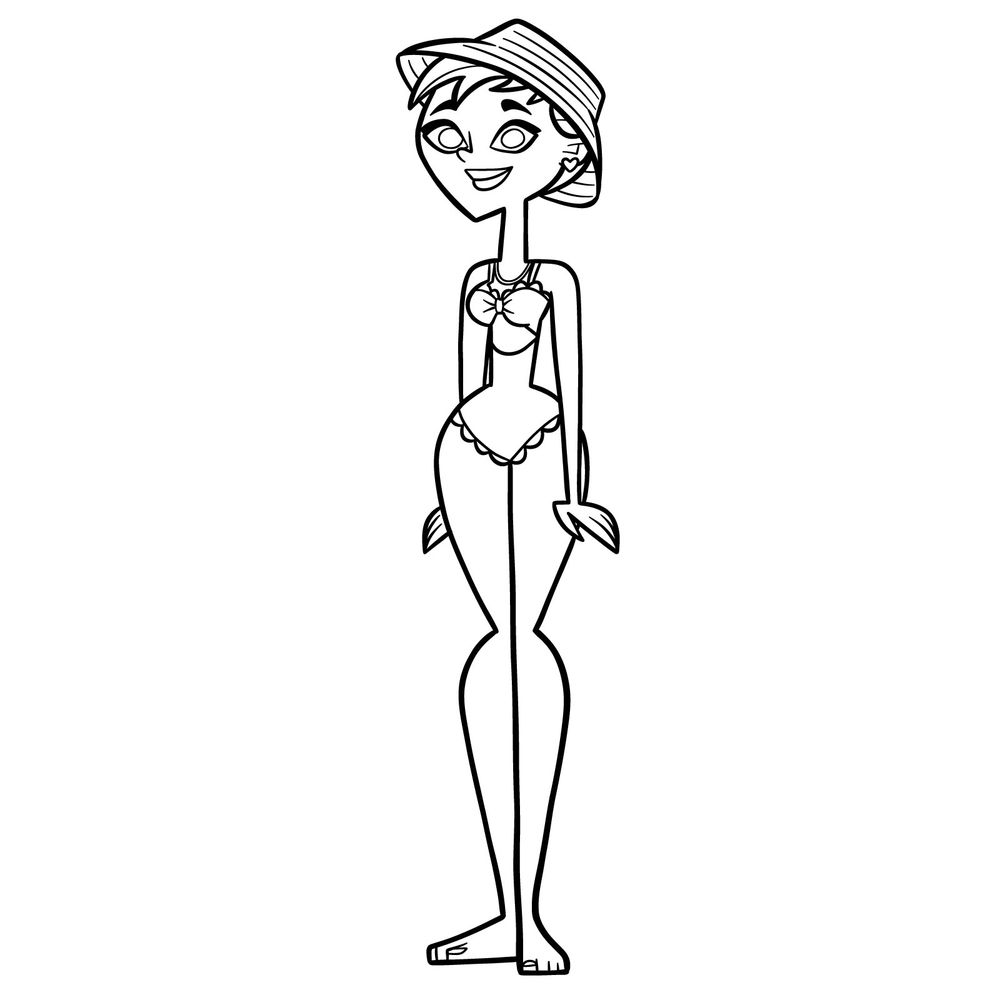 How to Draw Ivy in Her Swimsuit from Disventure Camp