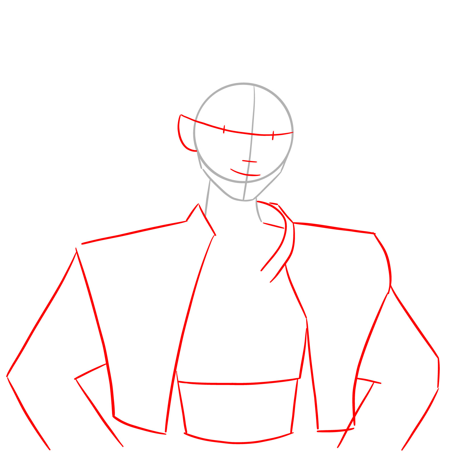 How to Draw Rumi from KPop Demon Hunters - step 02