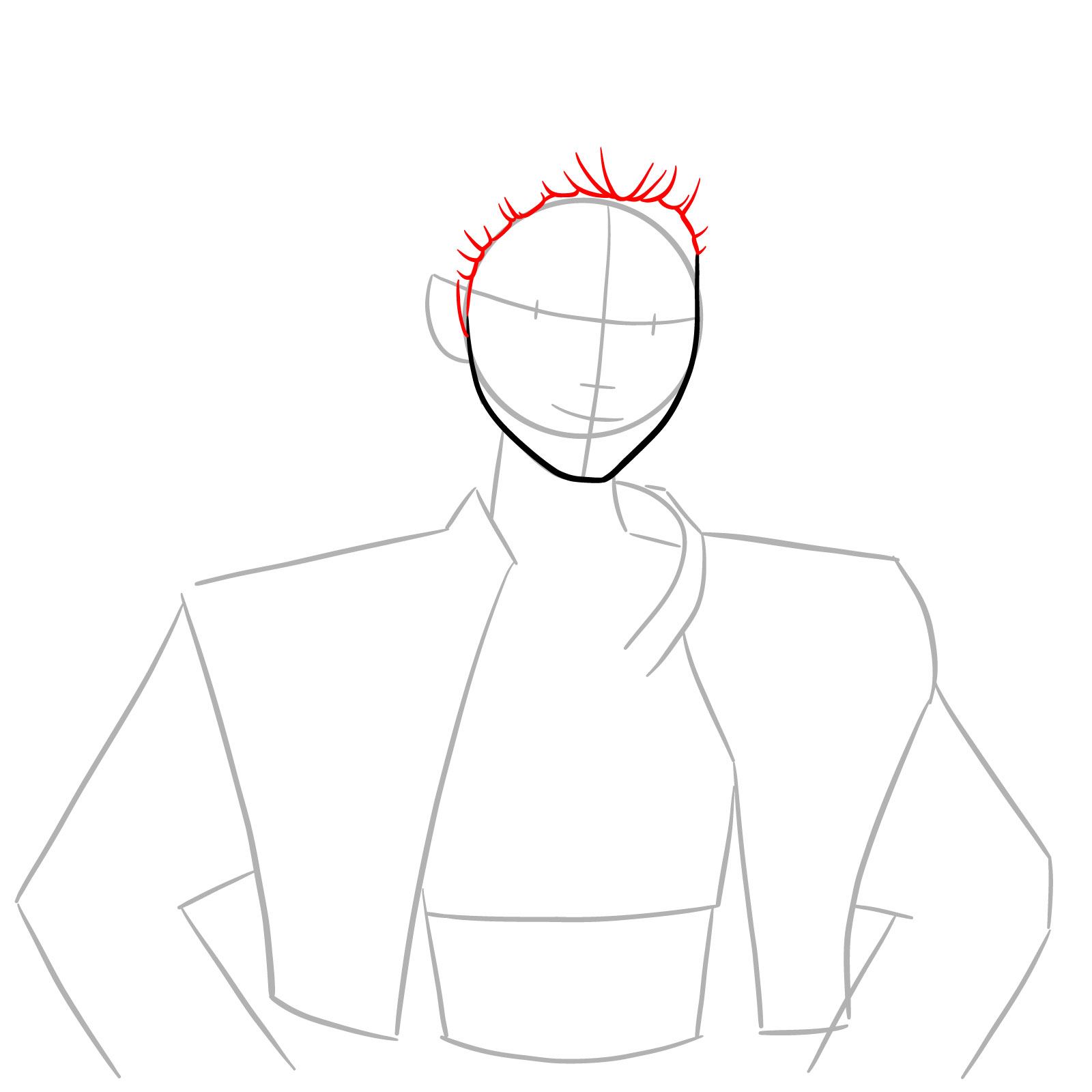 How to Draw Rumi from KPop Demon Hunters - step 04
