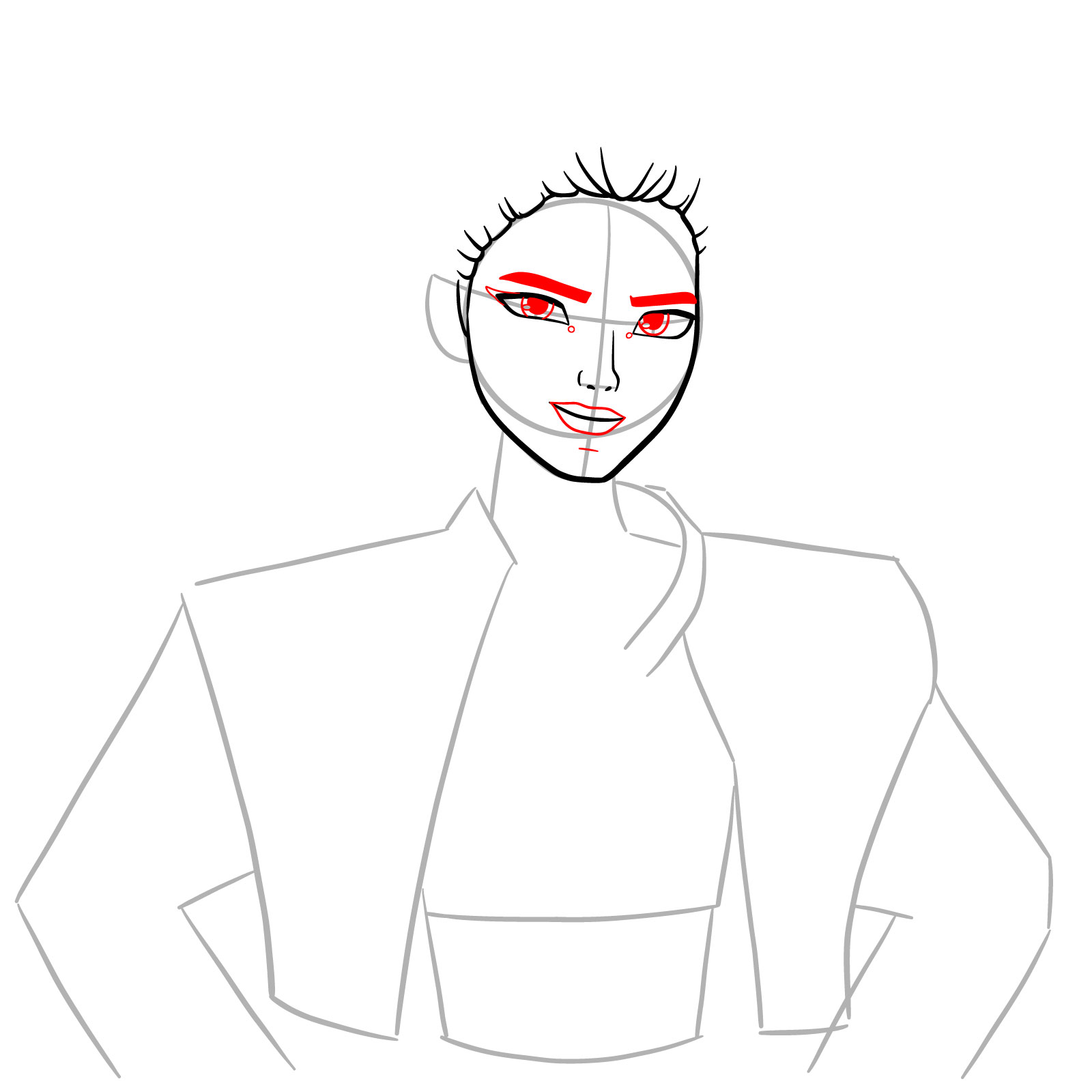 How to Draw Rumi from KPop Demon Hunters - step 06