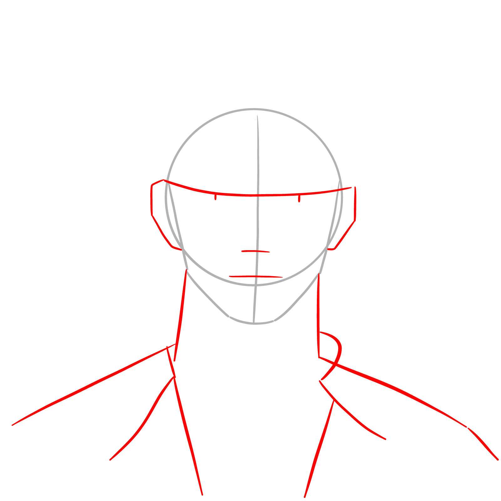 How to Draw Jinu Human Form from KPop Demon Hunters - step 02