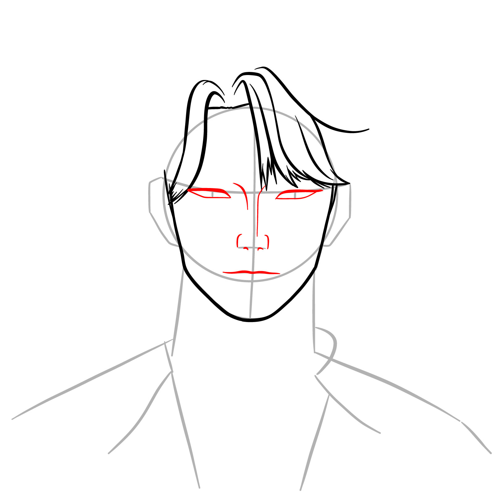How to Draw Jinu Human Form from KPop Demon Hunters - step 06