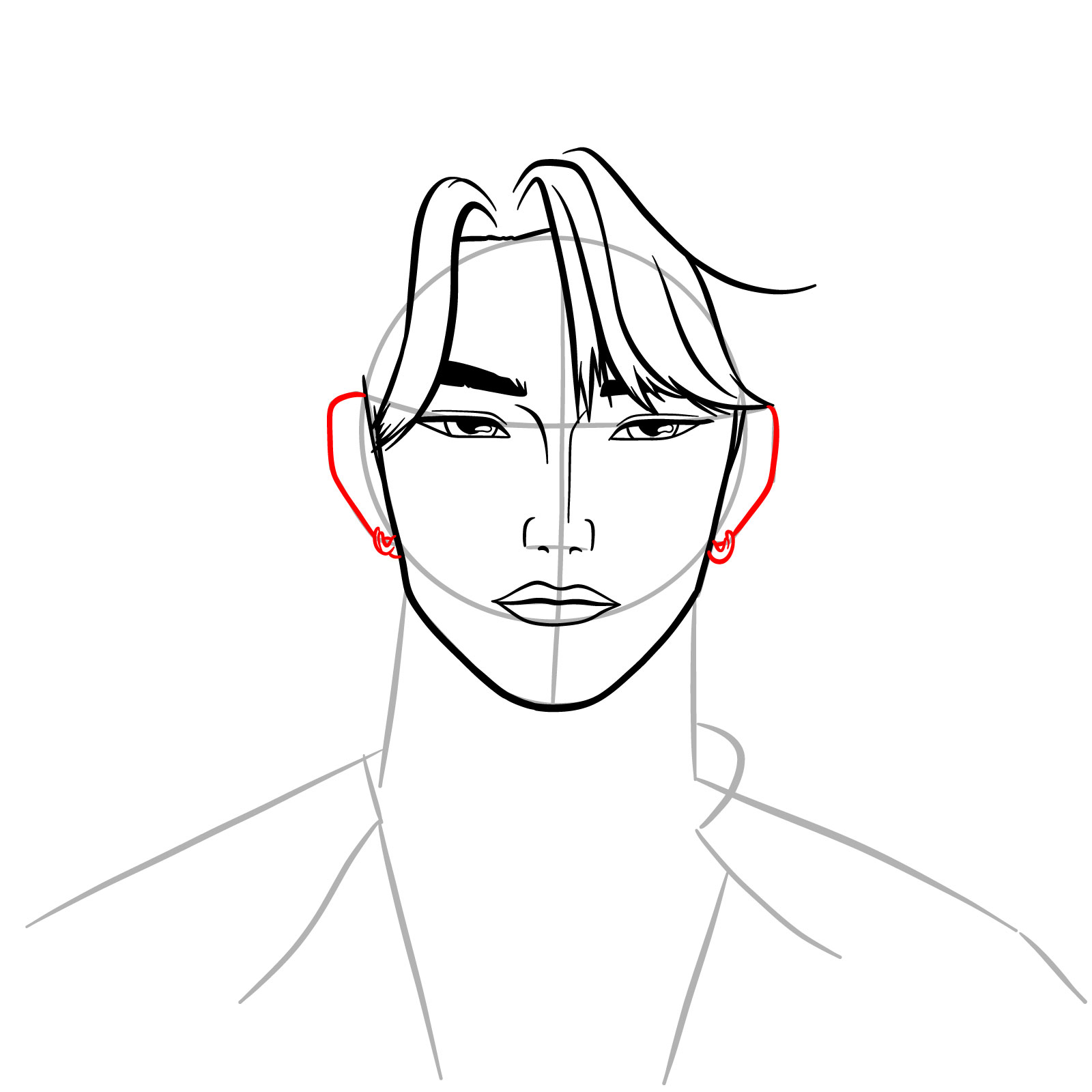 How to Draw Jinu Human Form from KPop Demon Hunters - step 08