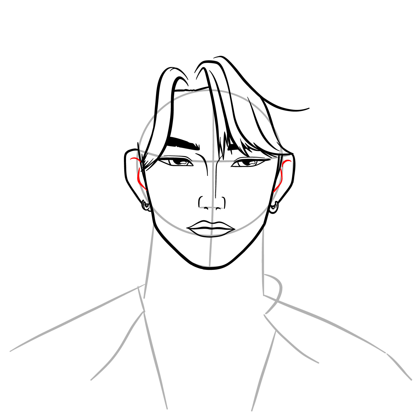 How to Draw Jinu Human Form from KPop Demon Hunters - step 09