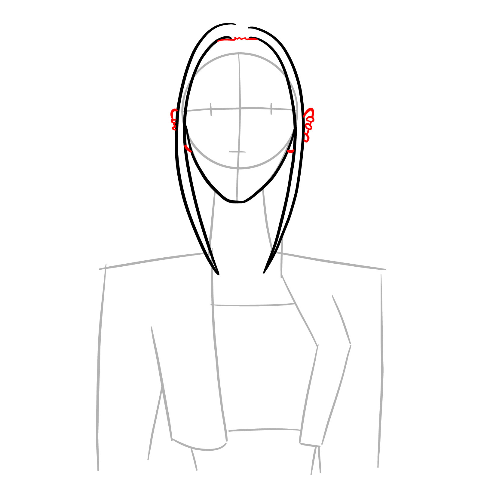 How to Draw Mira from KPop Demon Hunters - step 04