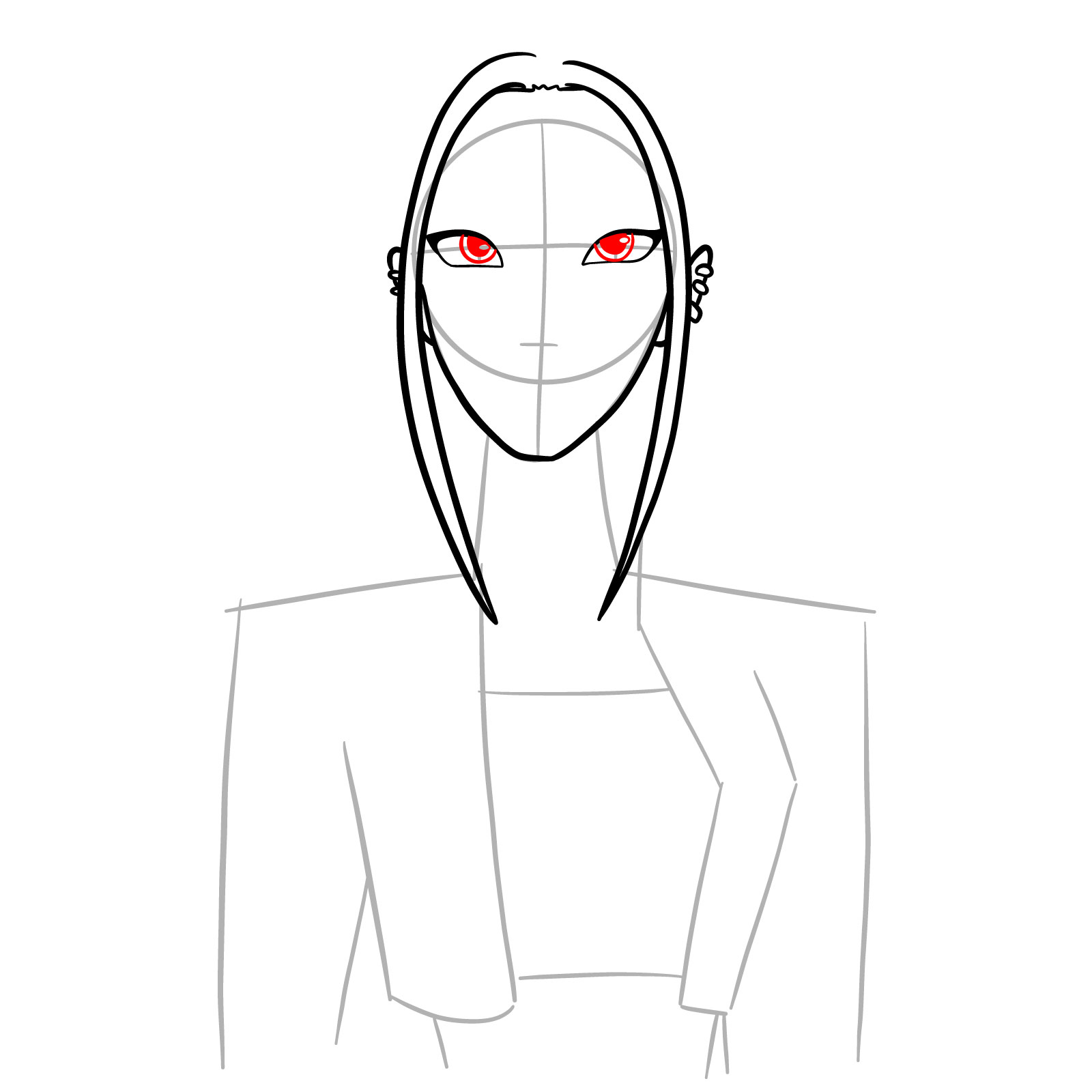 How to Draw Mira from KPop Demon Hunters - step 06