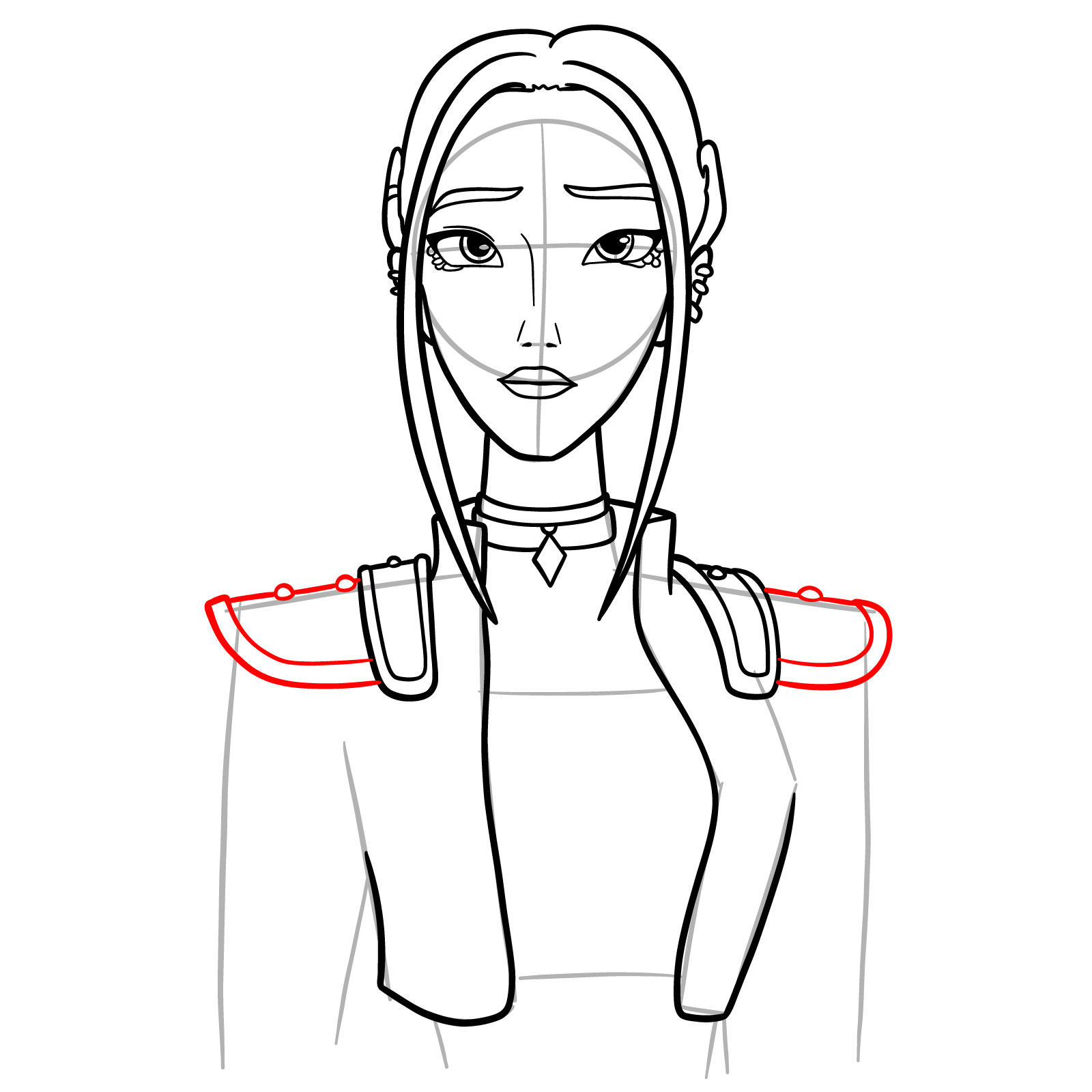 How to Draw Mira from KPop Demon Hunters - step 13
