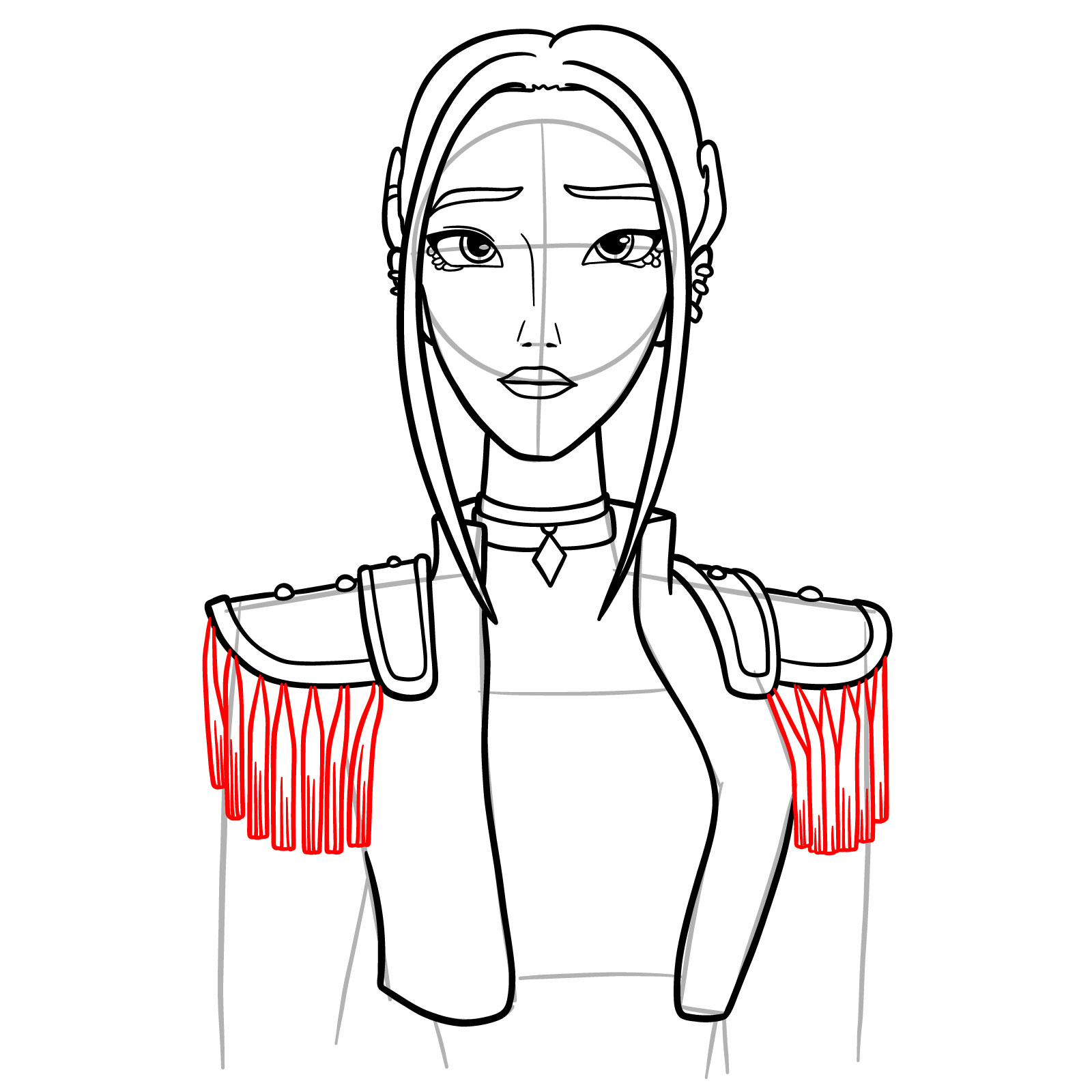 How to Draw Mira from KPop Demon Hunters - step 14