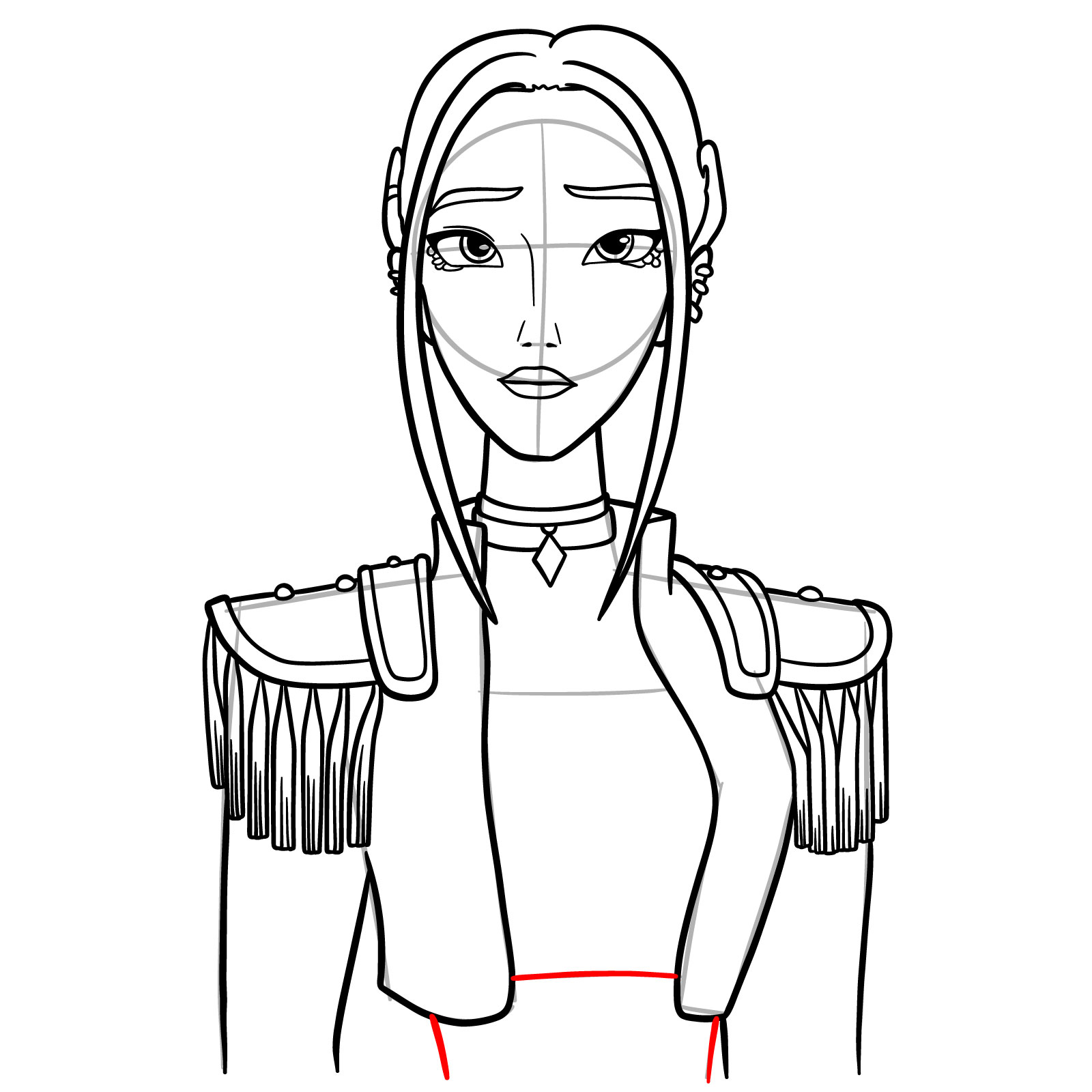 How to Draw Mira from KPop Demon Hunters - step 16