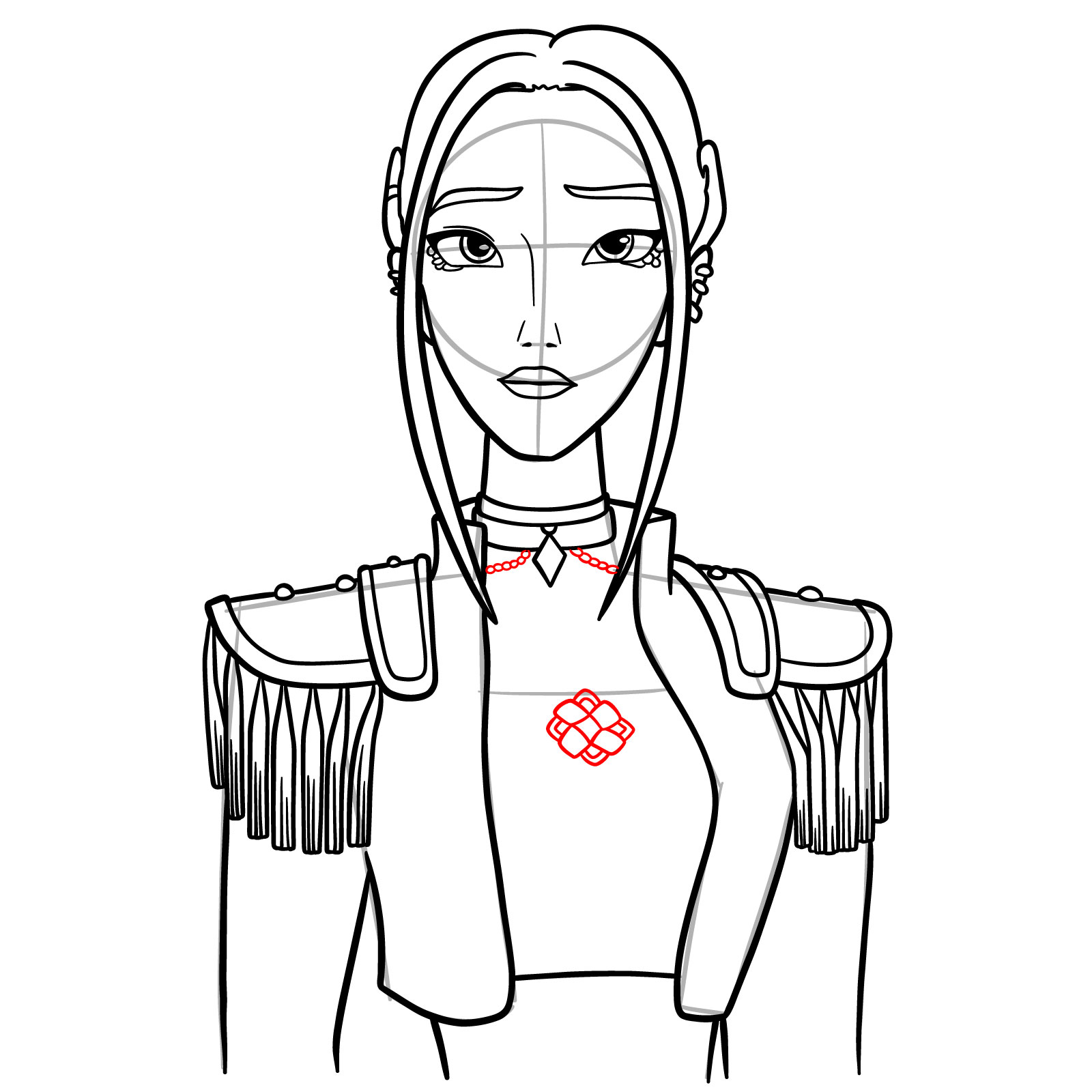 How to Draw Mira from KPop Demon Hunters - step 17