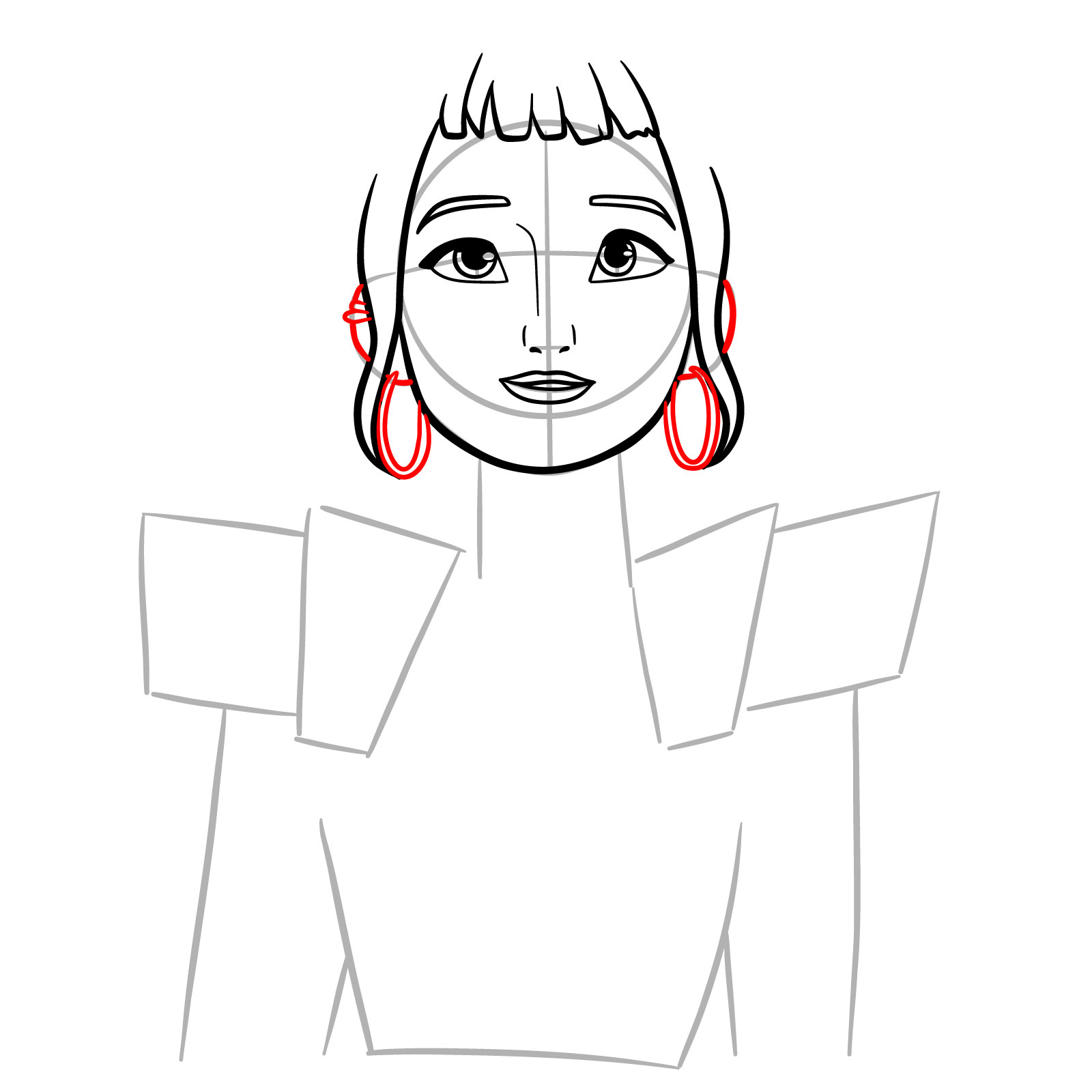 How to Draw Zoey from KPop Demon Hunters - step 10