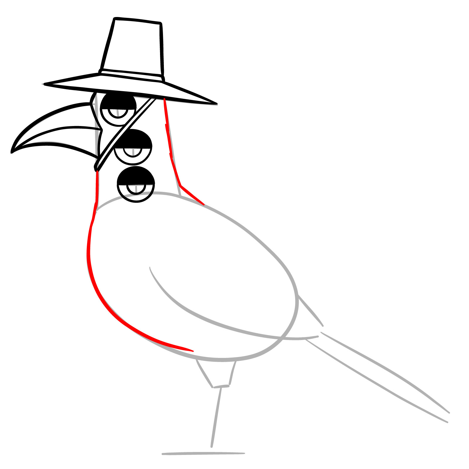 How to Draw Sussy the Magpie from KPop Demon Hunters - step 08