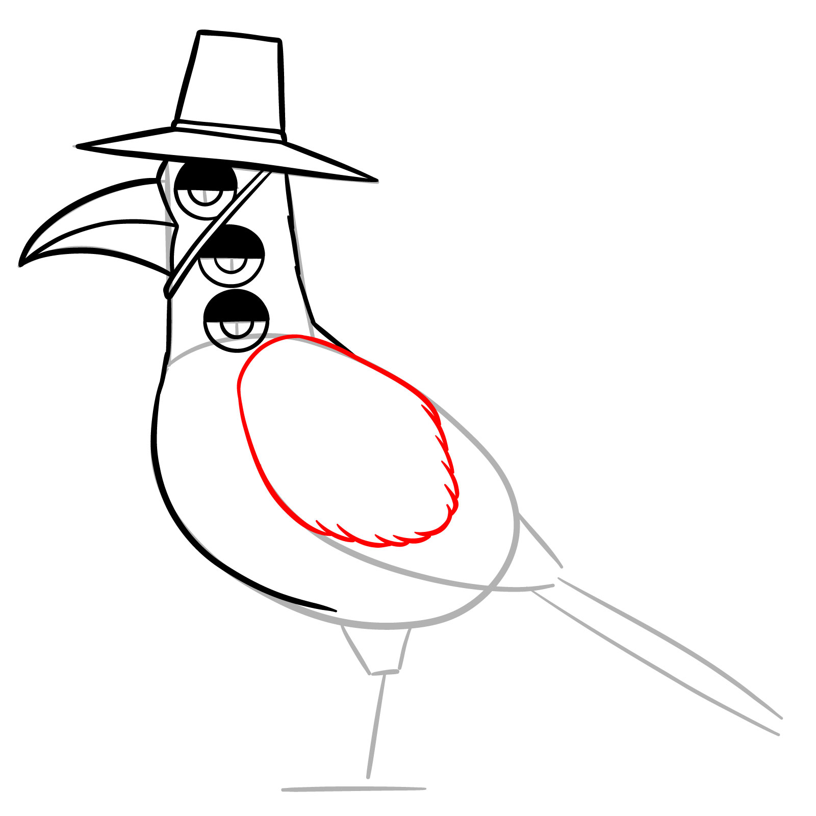 How to Draw Sussy the Magpie from KPop Demon Hunters - step 09