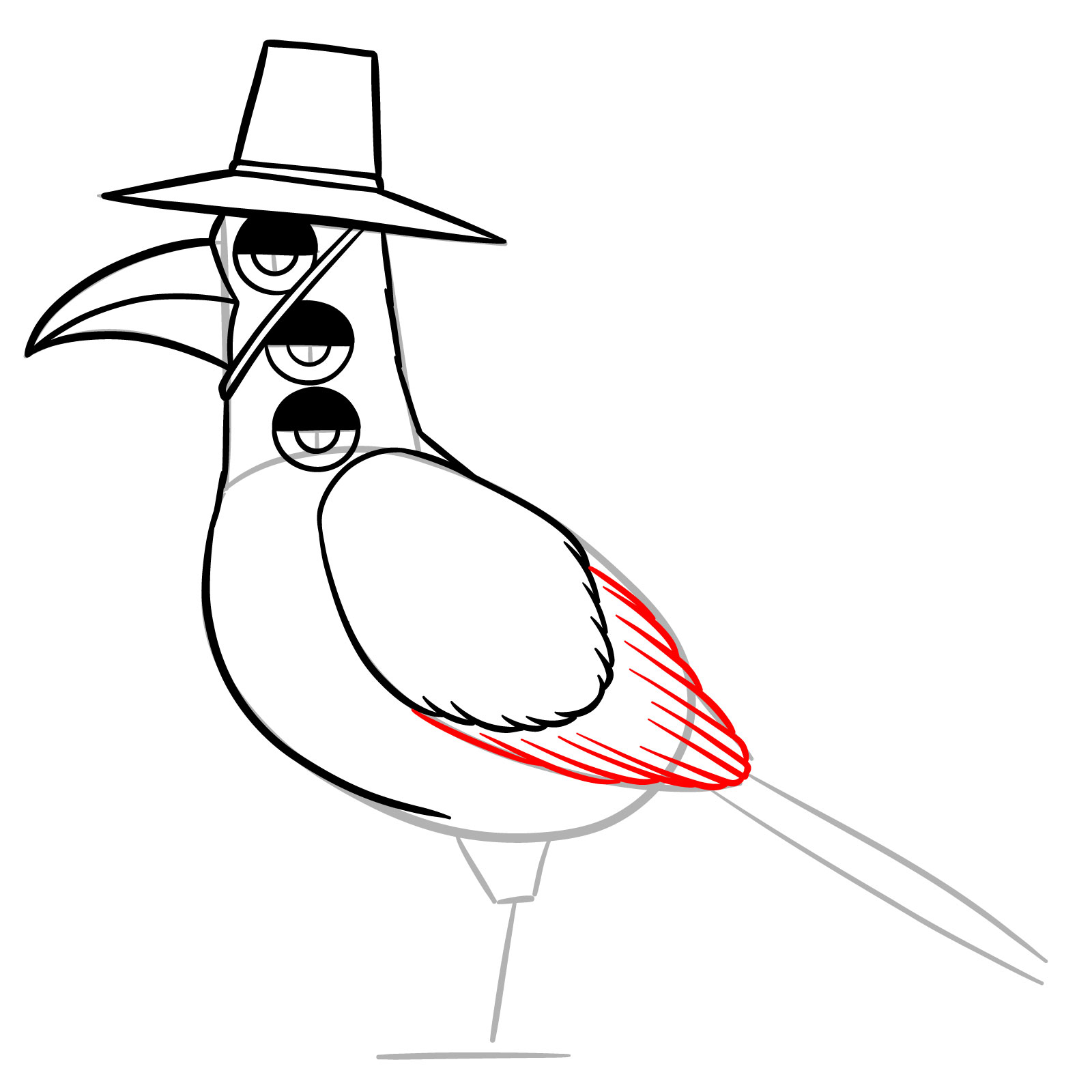 How to Draw Sussy the Magpie from KPop Demon Hunters - step 10