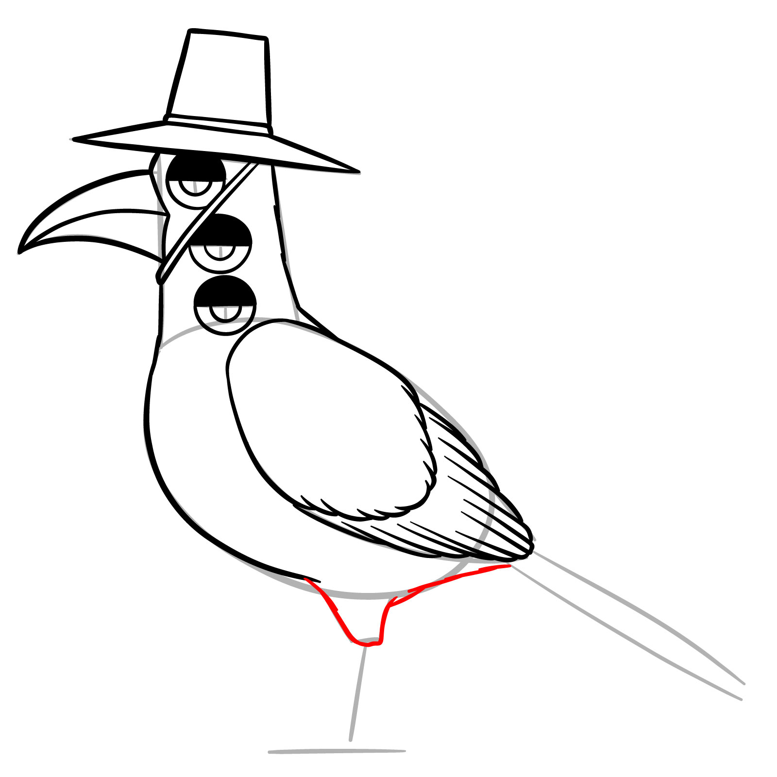 How to Draw Sussy the Magpie from KPop Demon Hunters - step 11