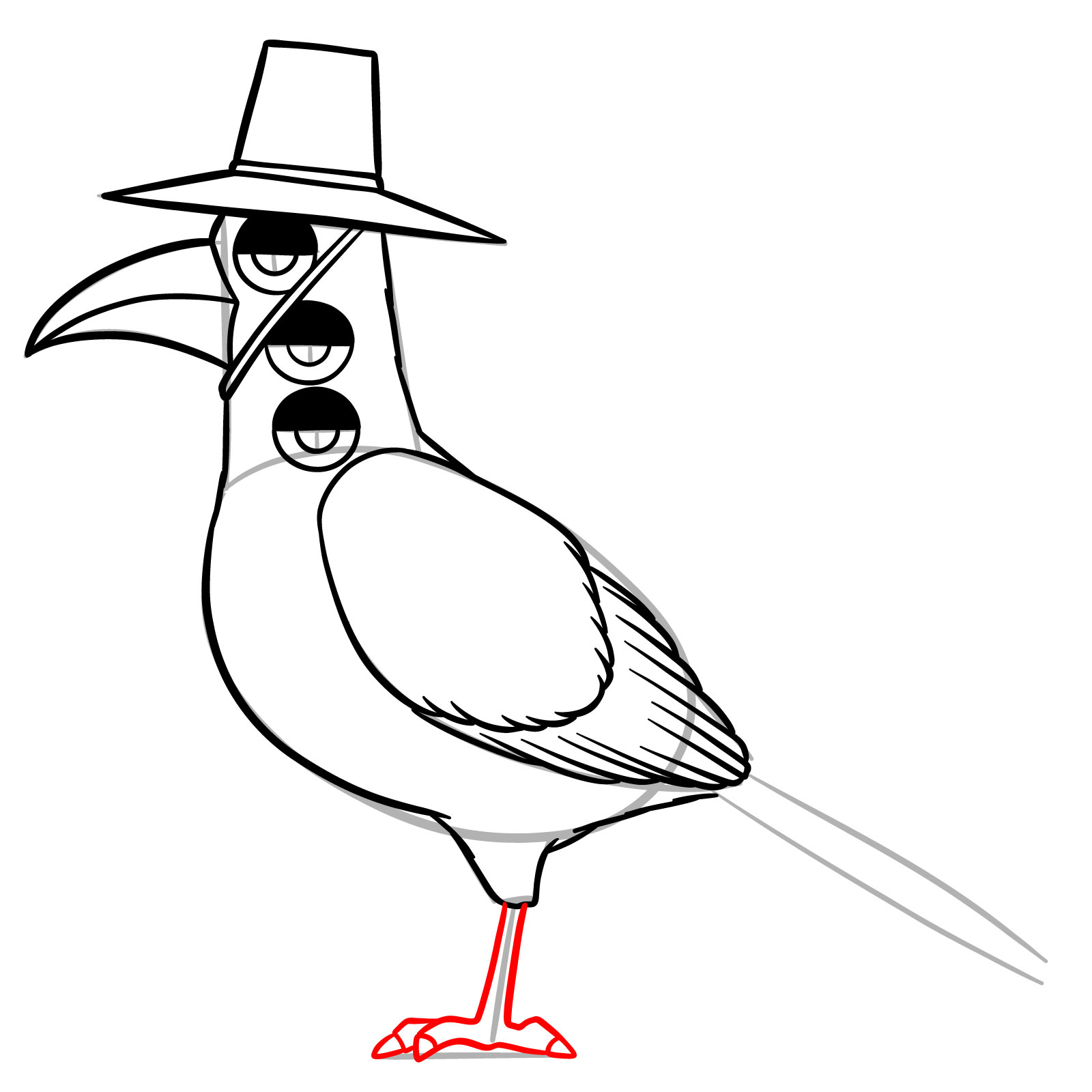 How to Draw Sussy the Magpie from KPop Demon Hunters - step 12