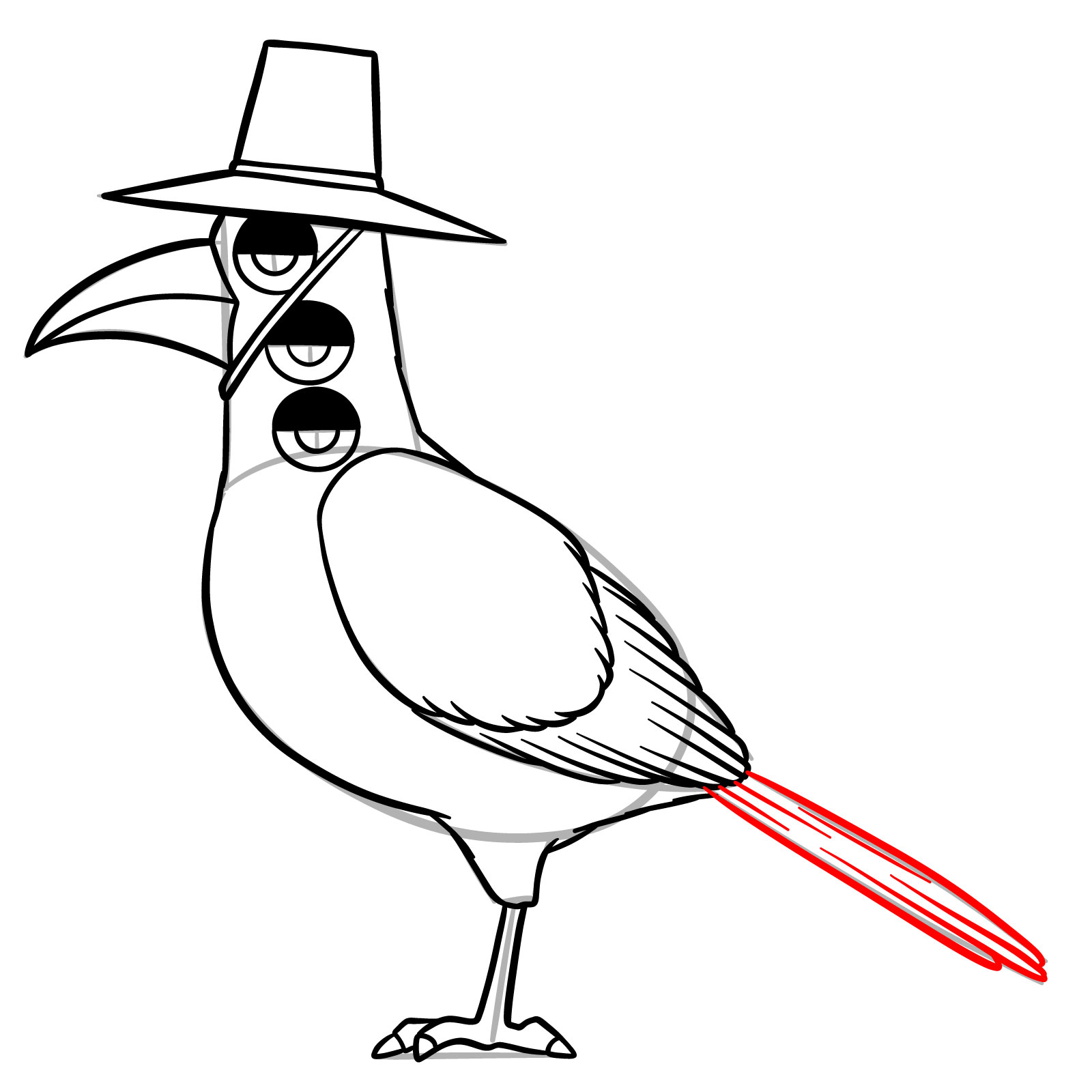 How to Draw Sussy the Magpie from KPop Demon Hunters - step 13