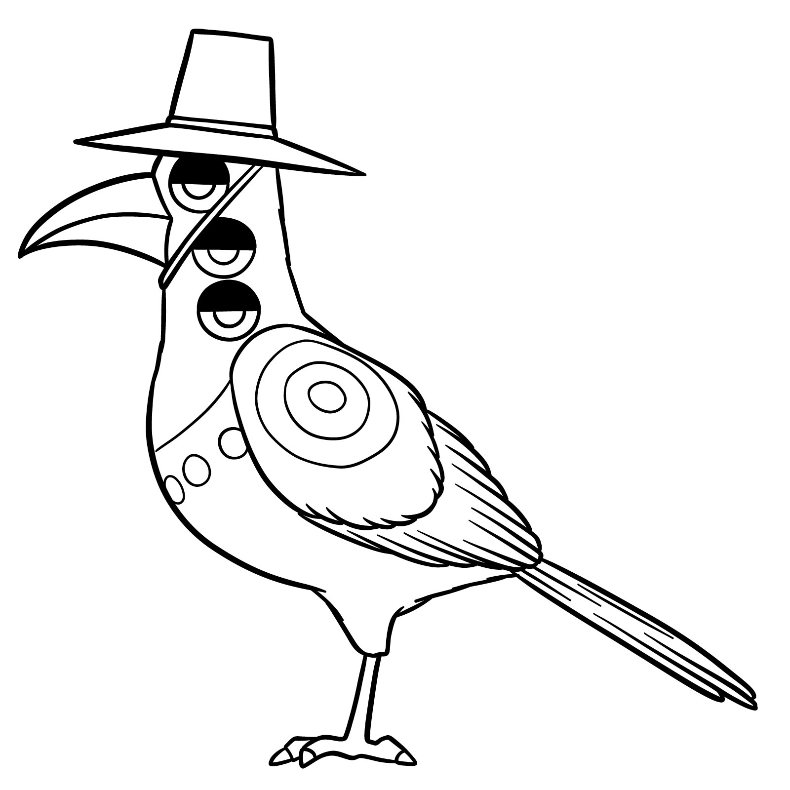 How to Draw Sussy the Magpie from KPop Demon Hunters - final step